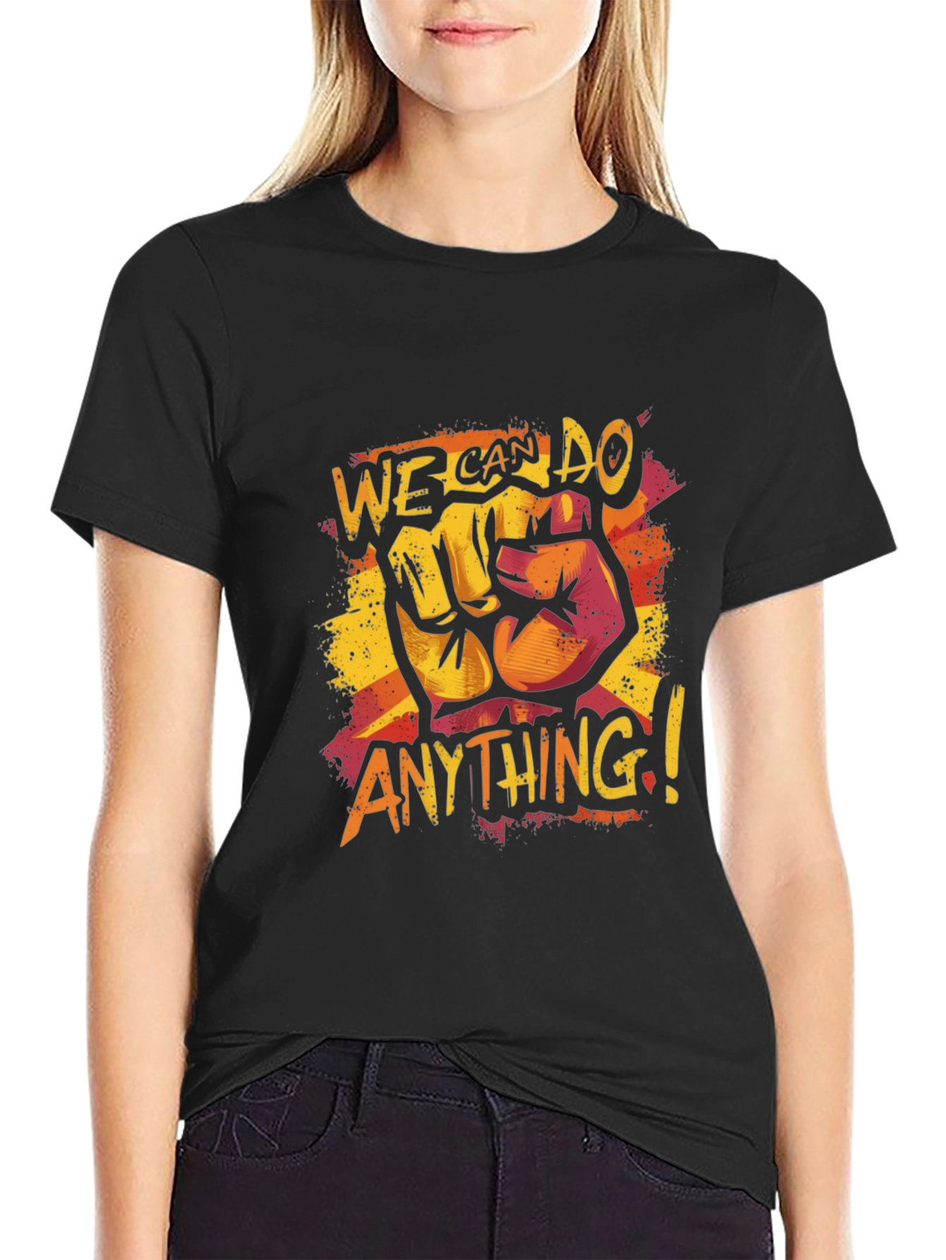 Motivational Fist Graphic T-Shirt