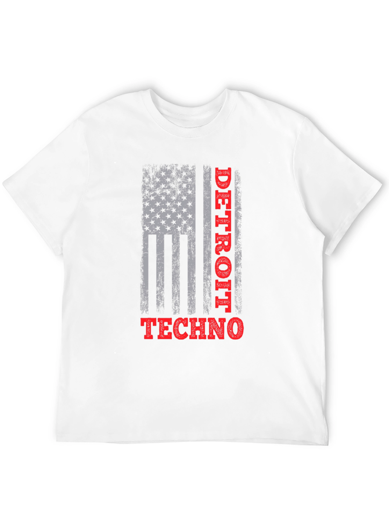Detroit Techno American Flag Graphic T-Shirt