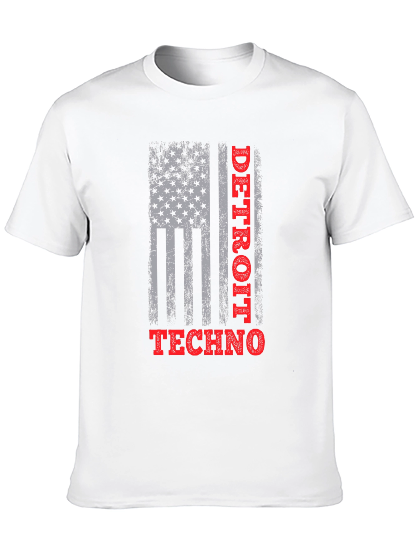 Detroit Techno American Flag Graphic T-Shirt