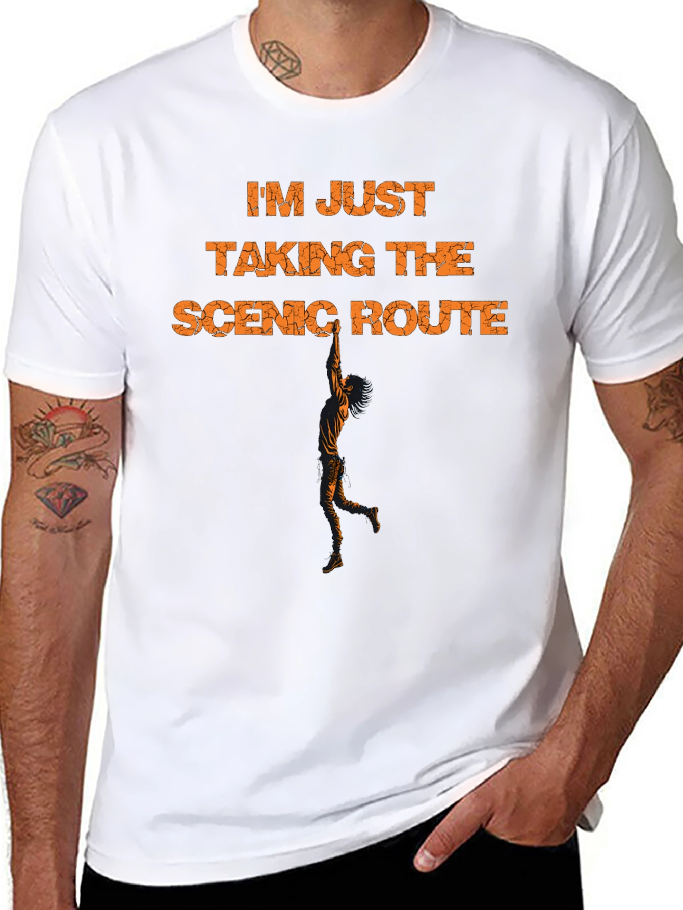 Scenic Route Graphic Tee - Black Cotton Blend