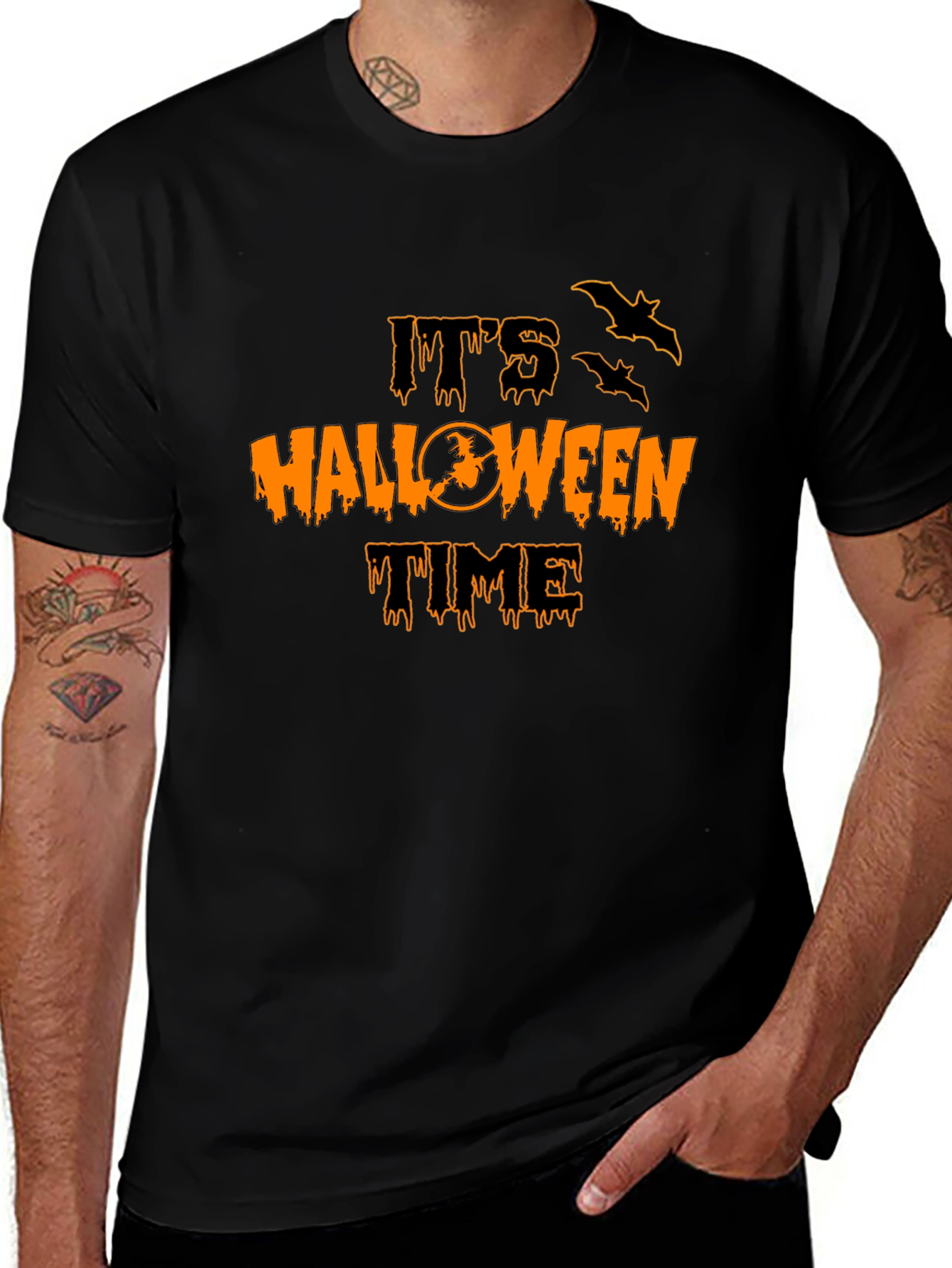 Its Halloween Time Black T-Shirt