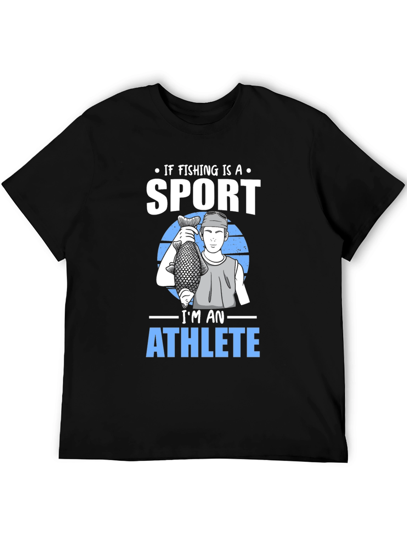 Fishing Sport Athlete Black T-Shirt