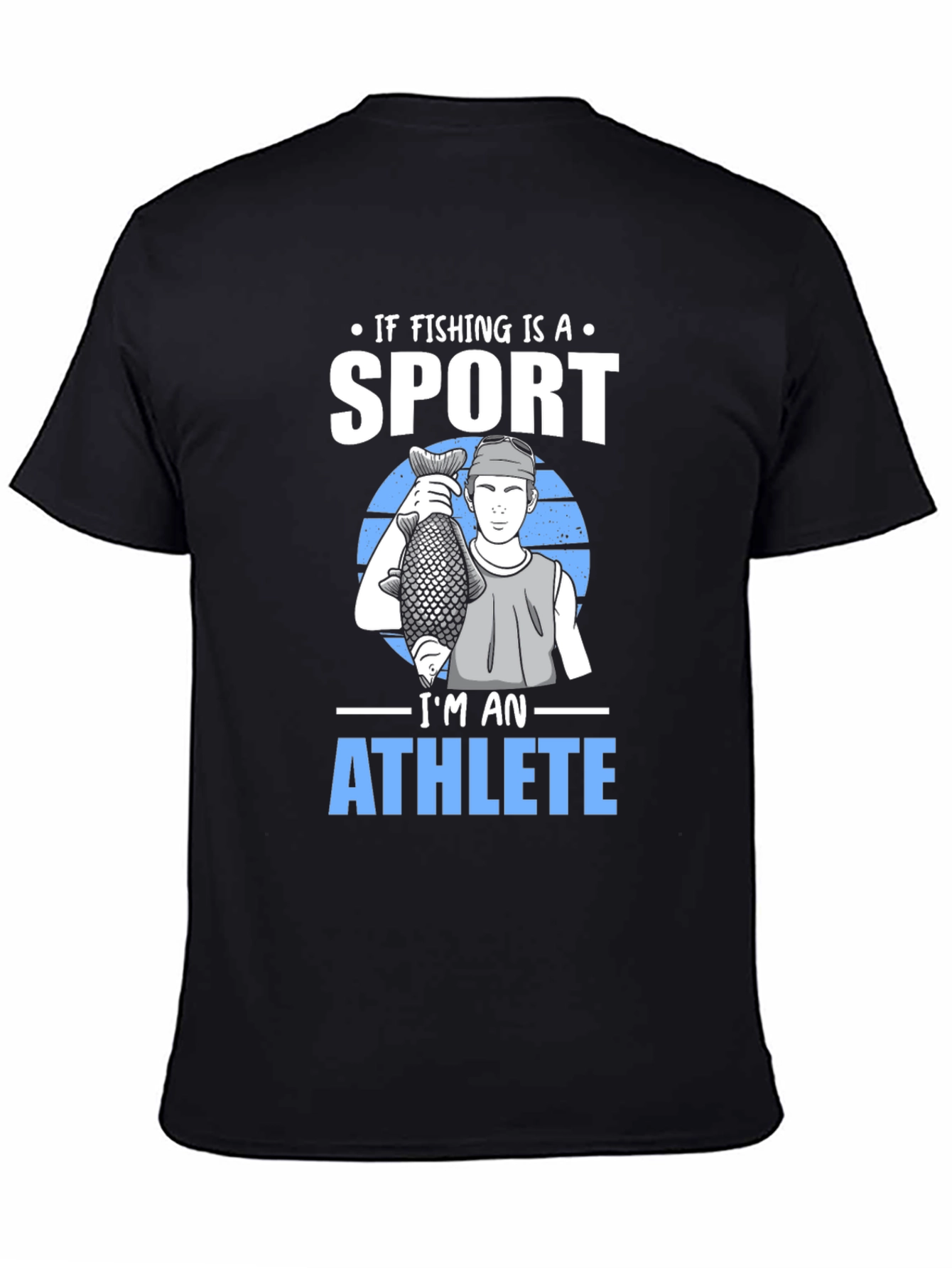 Fishing Sport Athlete Black T-Shirt