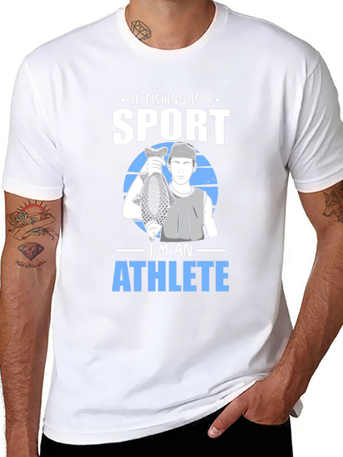 Fishing Sport Athlete Black T-Shirt
