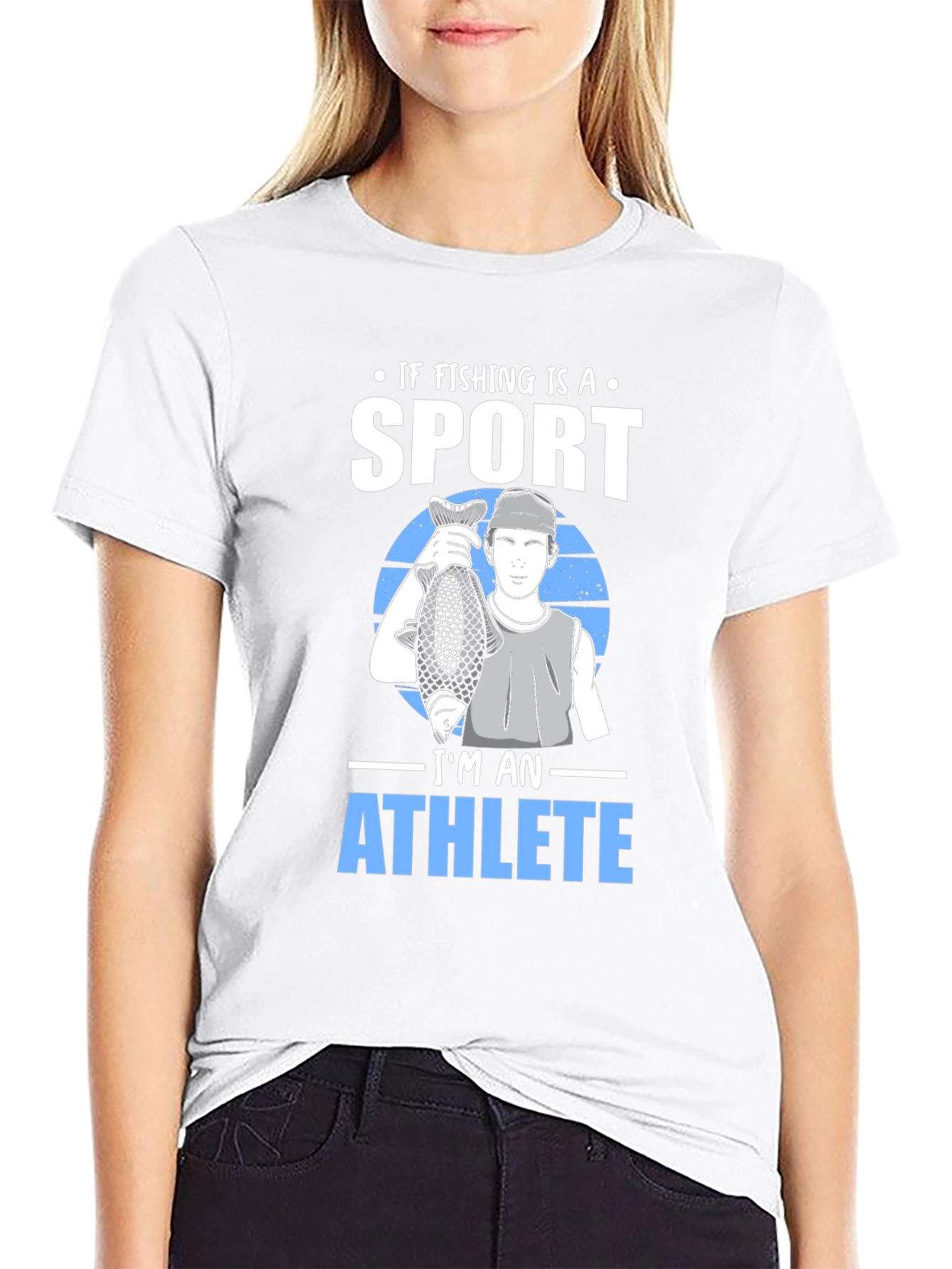 Fishing Sport Athlete Black T-Shirt