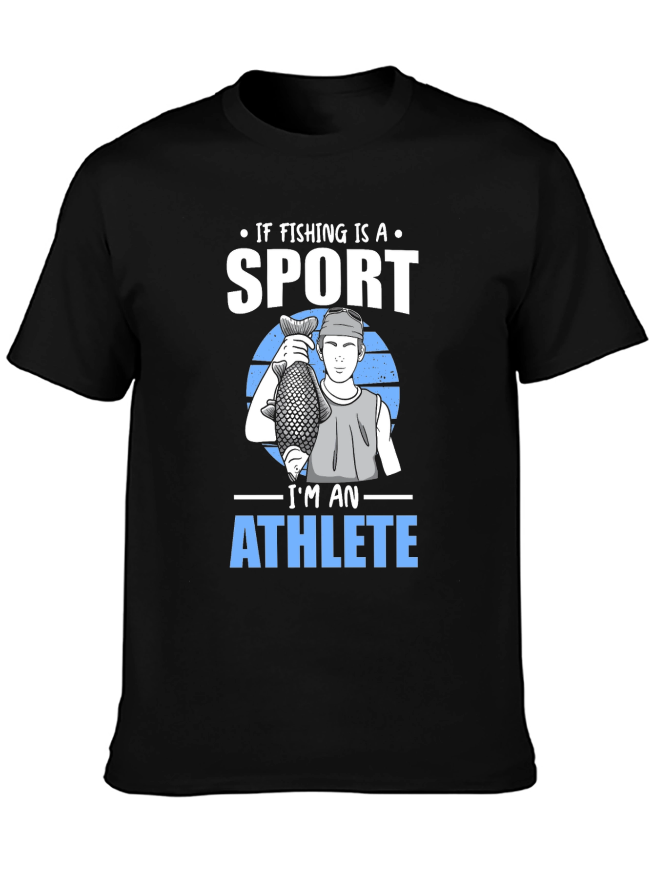 Fishing Sport Athlete Black T-Shirt