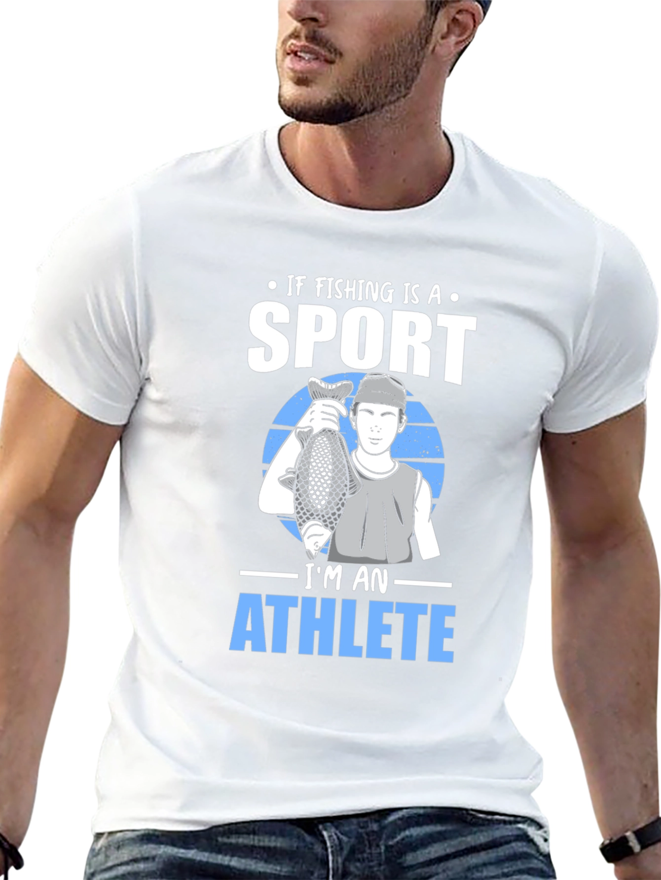 Fishing Sport Athlete Black T-Shirt