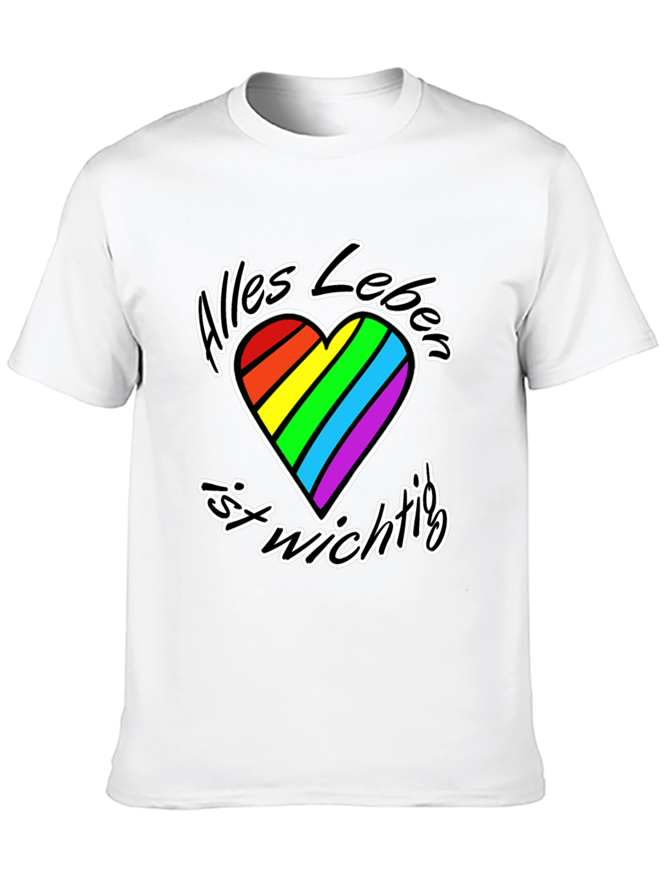 Rainbow Heart Alles Leben T-Shirt