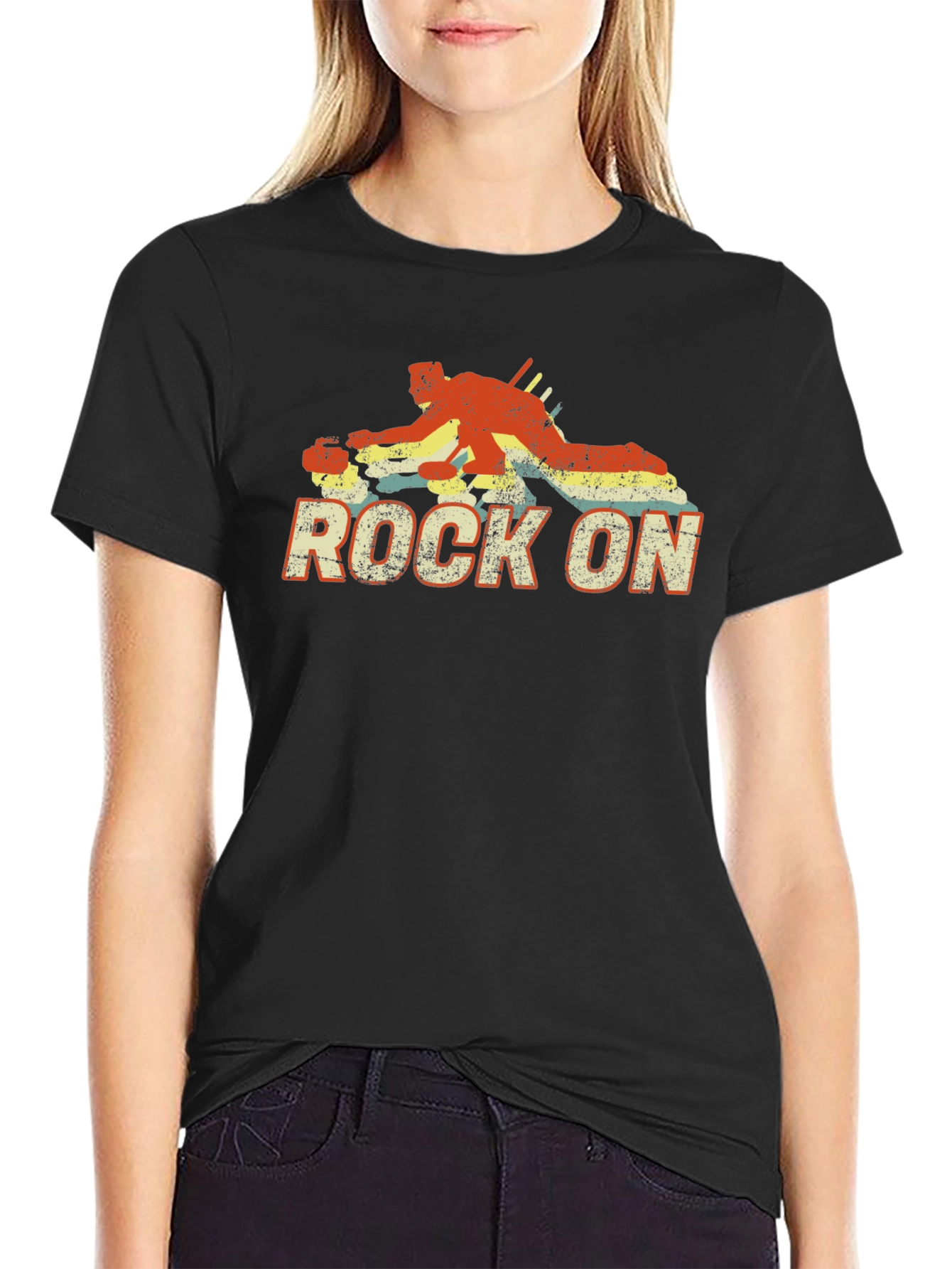 Rock On Billiards Graphic Tee - Black
