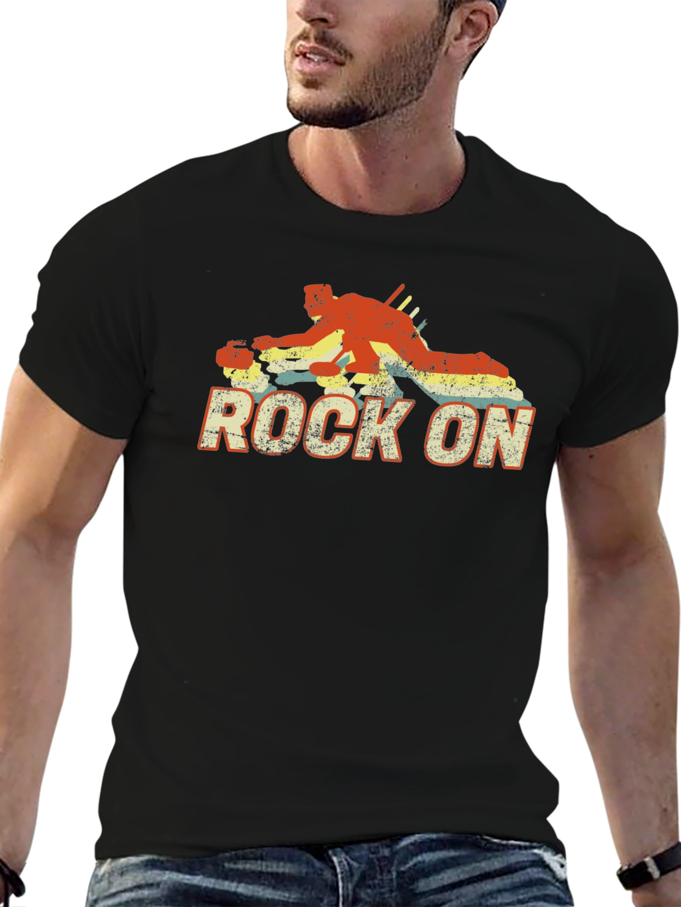 Rock On Billiards Graphic Tee - Black