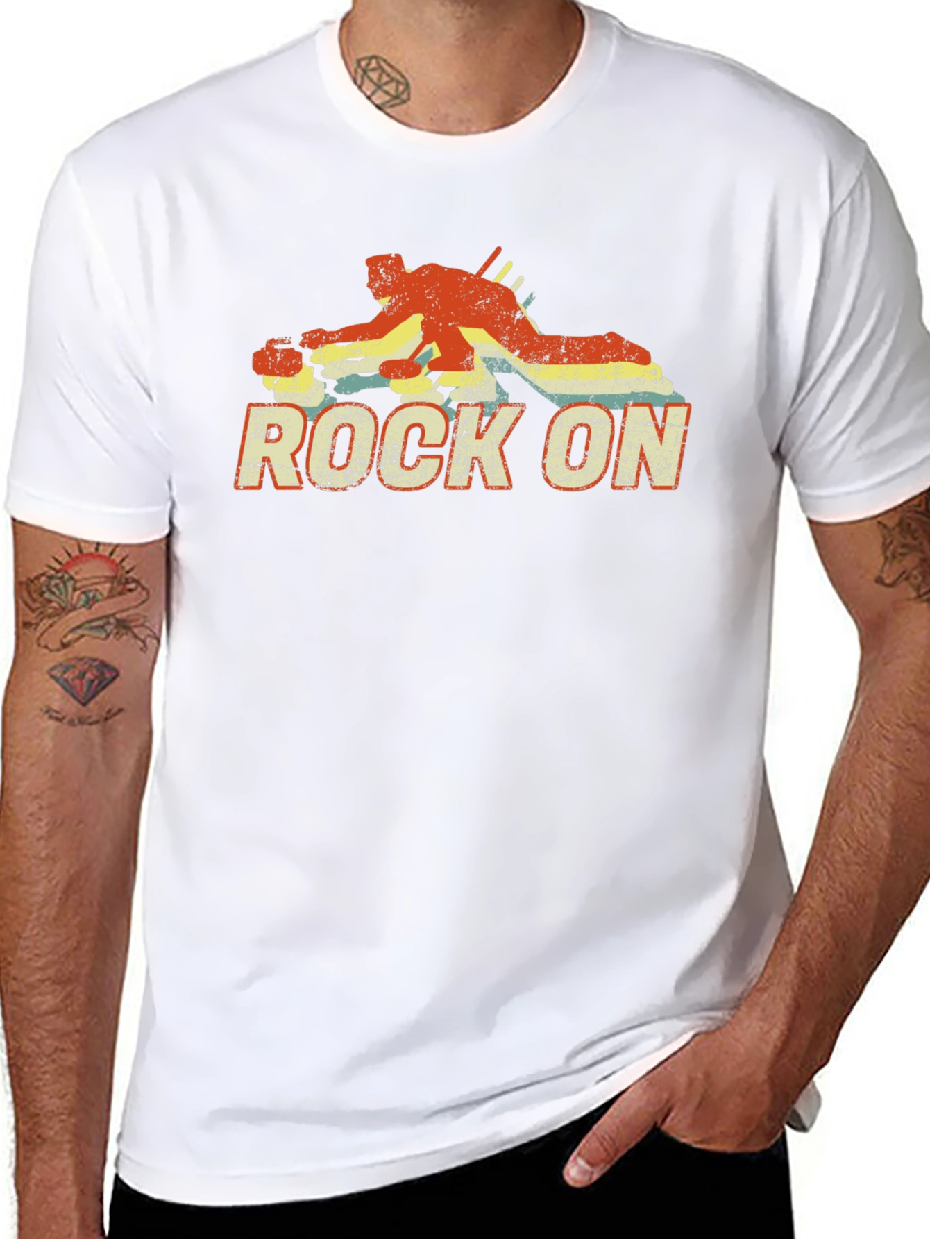 Rock On Billiards Graphic Tee - Black