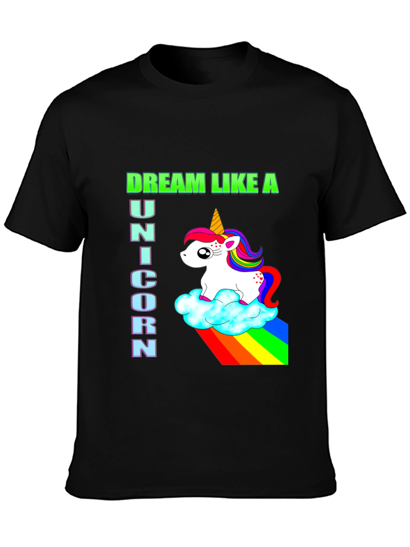 Dream Like a Unicorn Black T-Shirt