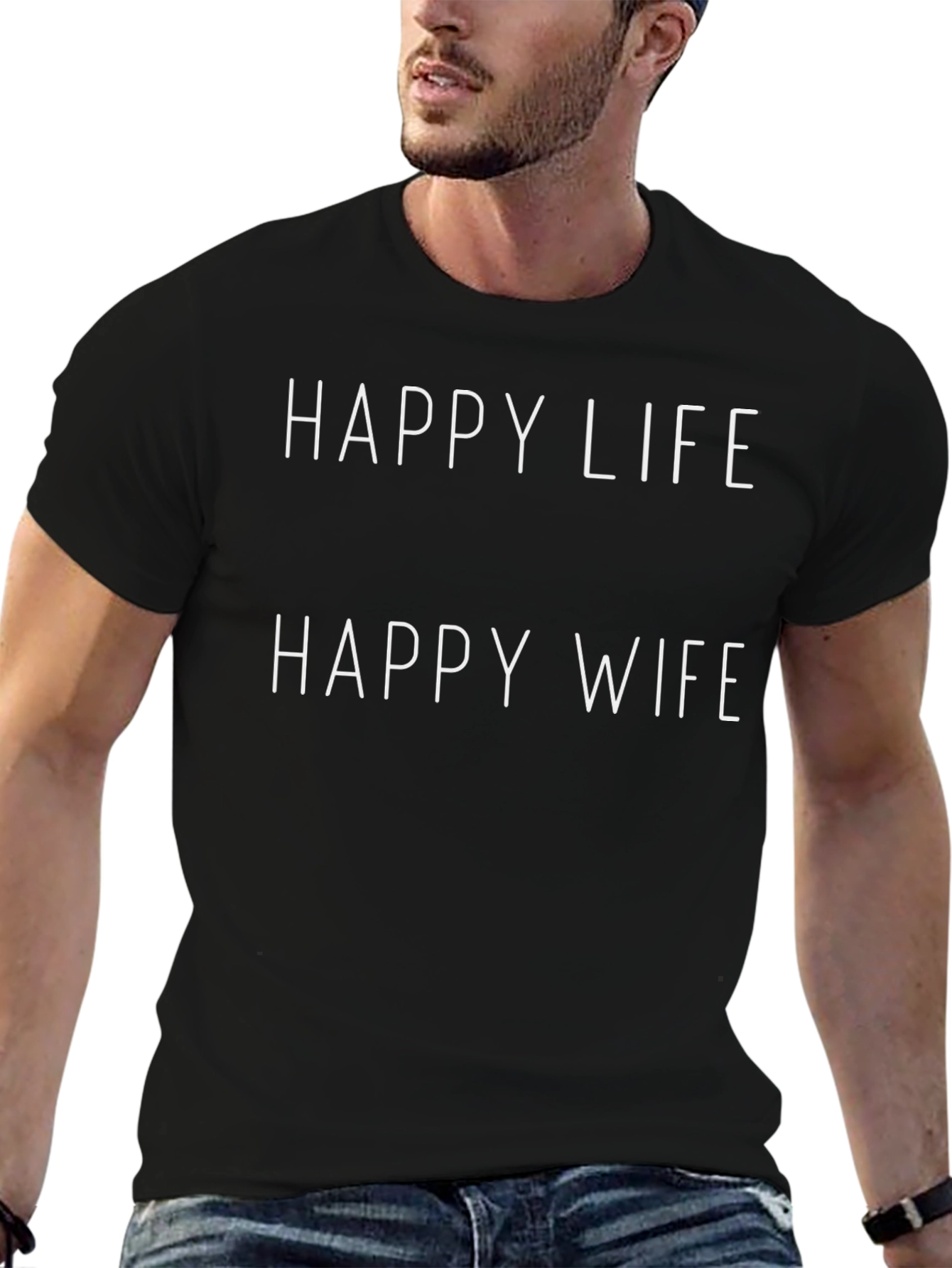 Happy Life Happy Wife Graphic Tee