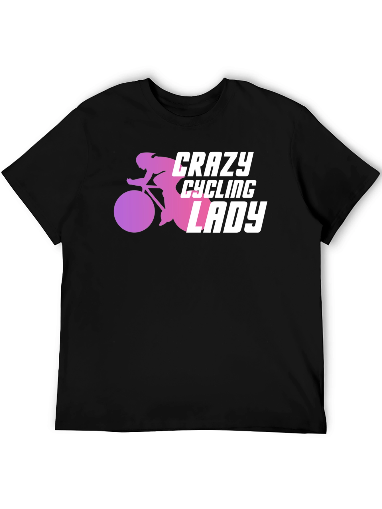 Crazy Cycling Lady T-Shirt - Fun Bike Lover Tee