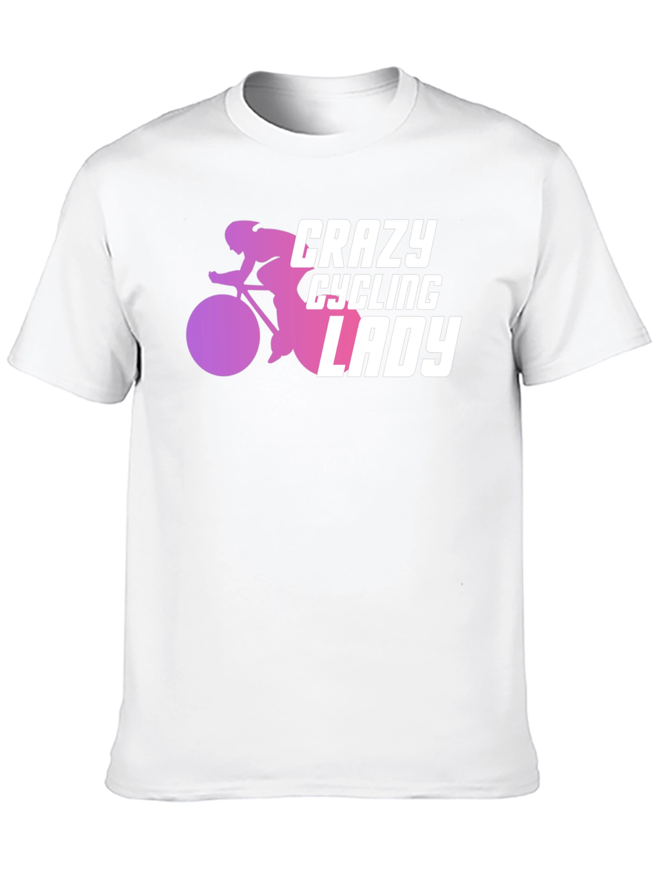 Crazy Cycling Lady T-Shirt - Fun Bike Lover Tee