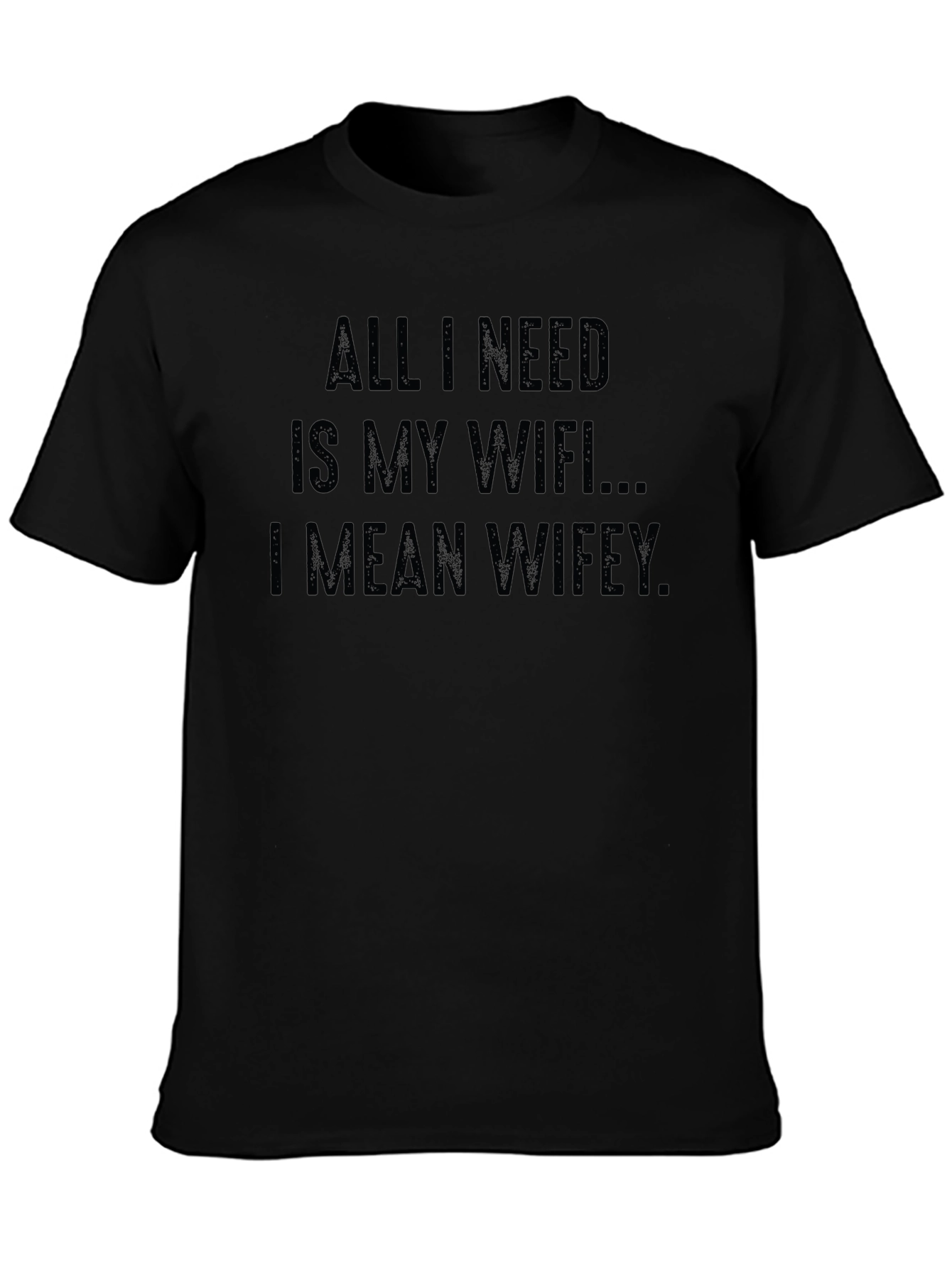 Funny WiFi Wifey Black Graphic Tee