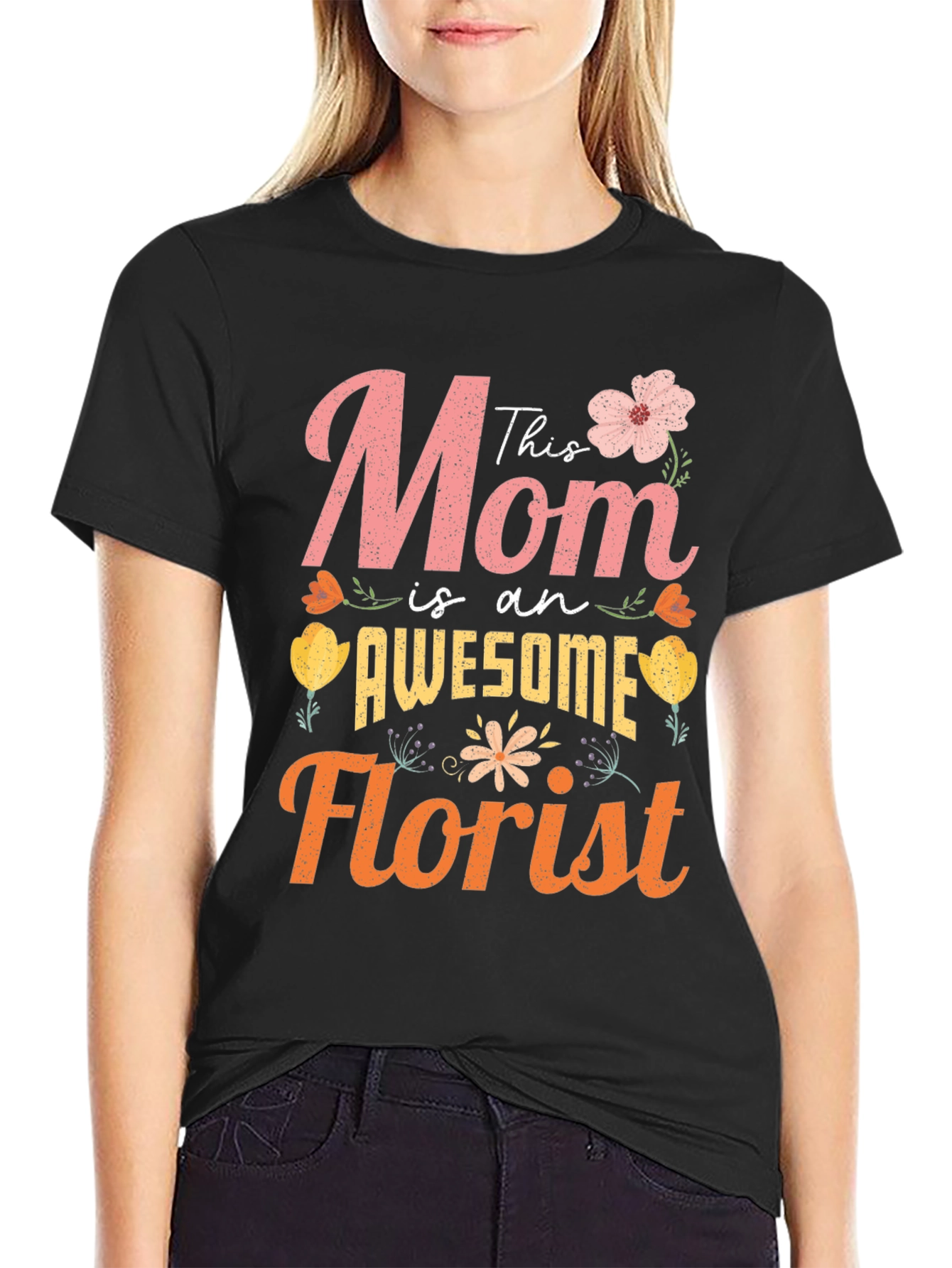 Awesome Mom Florist T-Shirt
