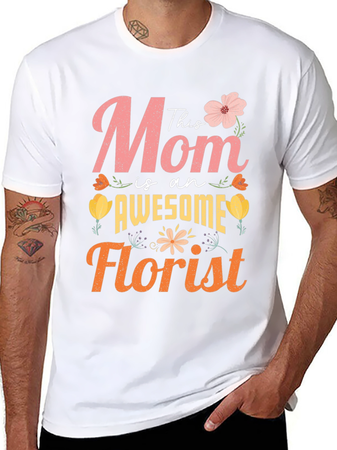 Awesome Mom Florist T-Shirt