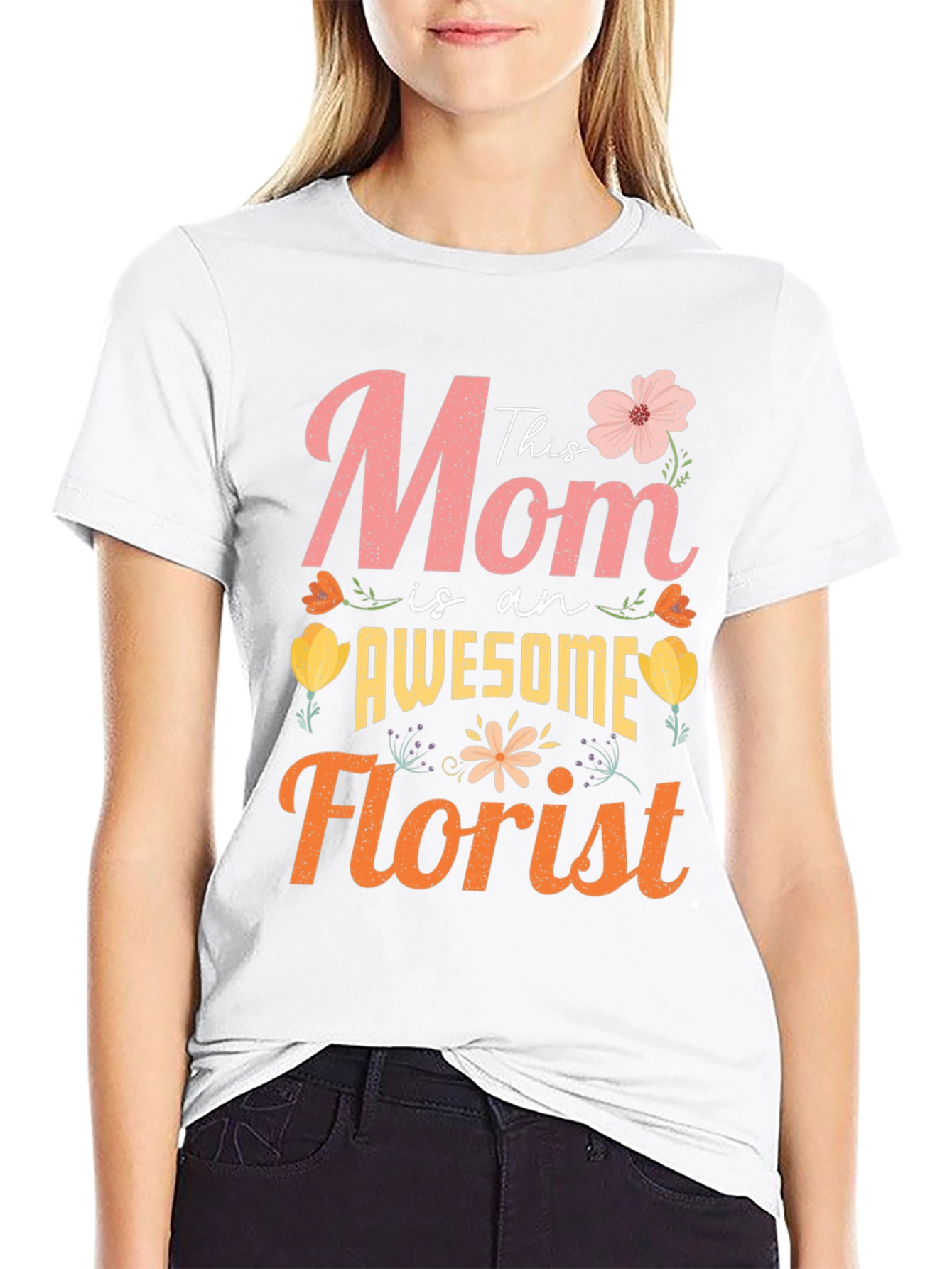 Awesome Mom Florist T-Shirt