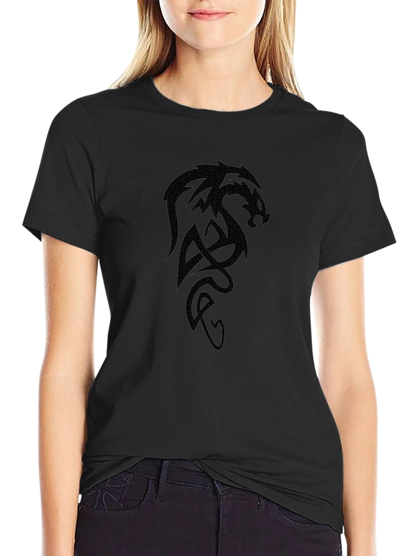 Mens Black Dragon Graphic Tee