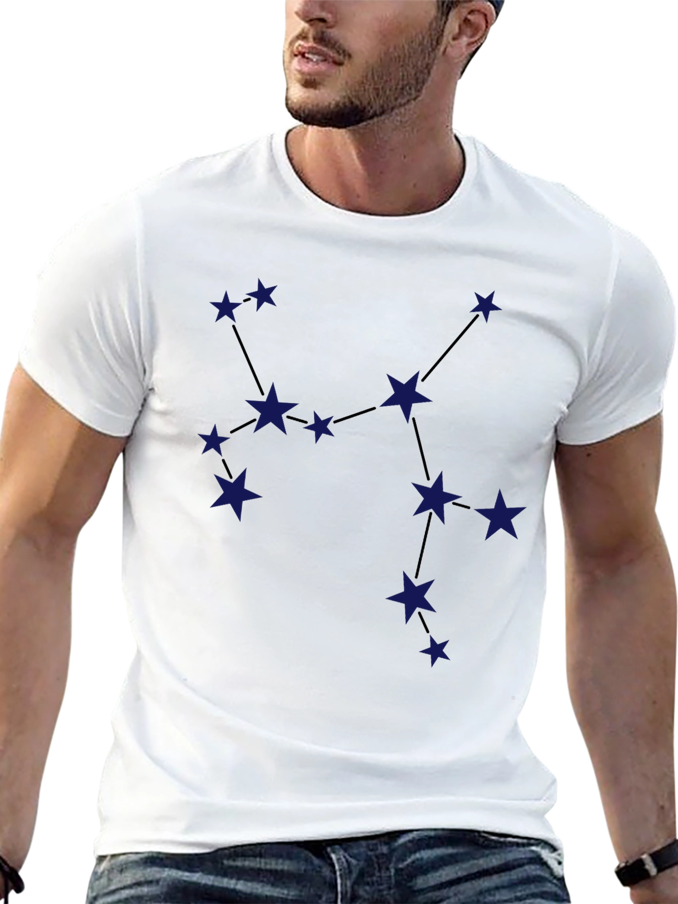 Constellation Graphic Tee - Stylish Star Design