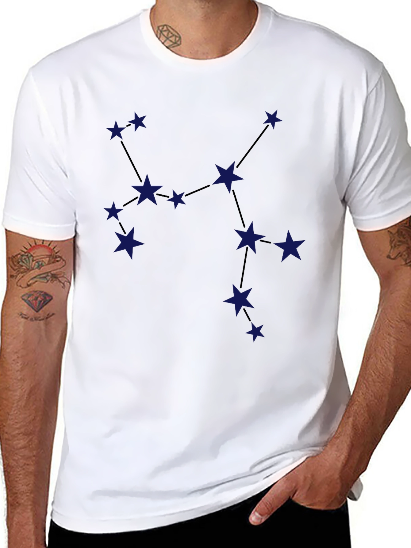 Constellation Graphic Tee - Stylish Star Design