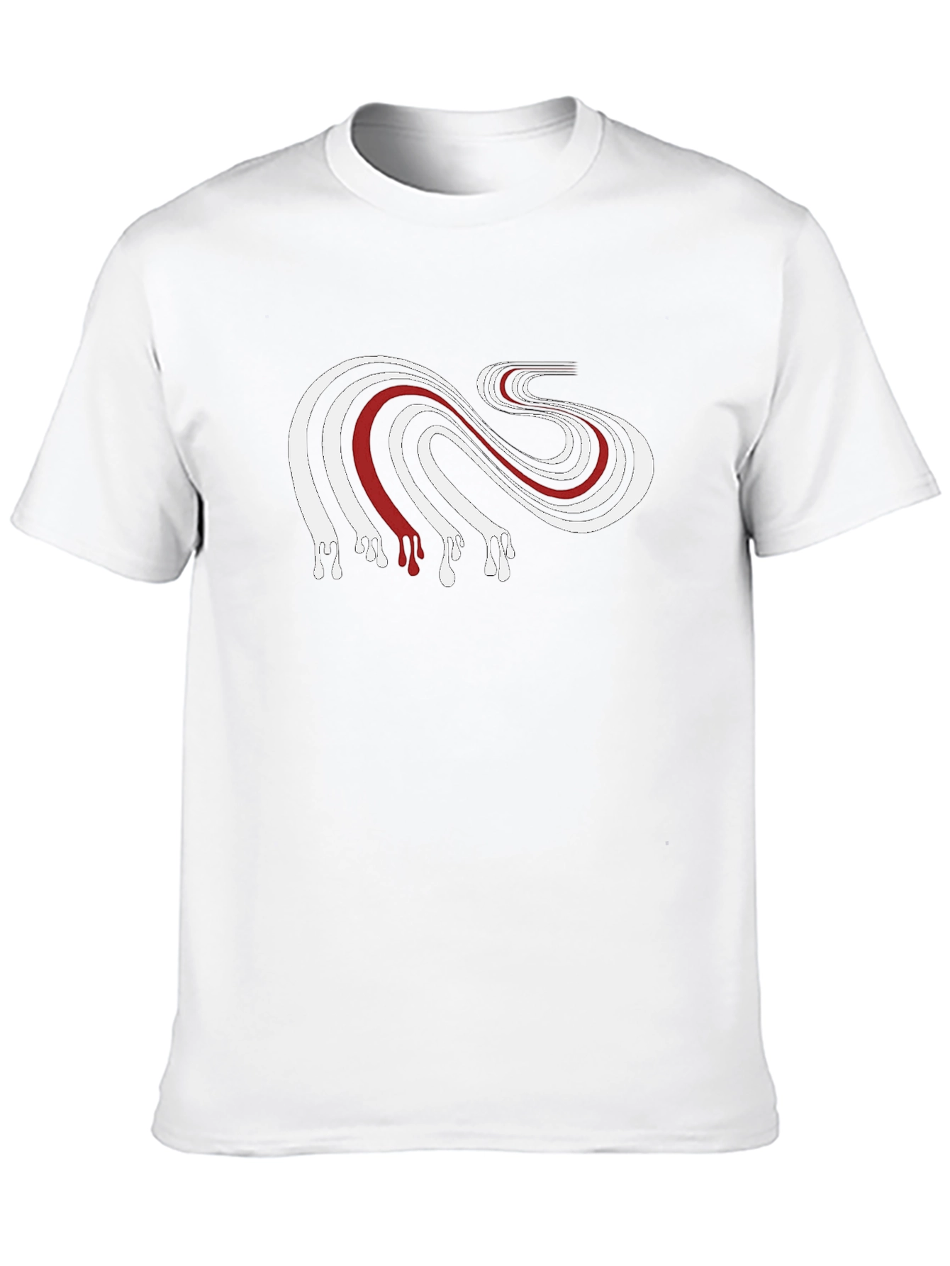 Abstract Drip Tee - Black Cotton Graphic T-Shirt