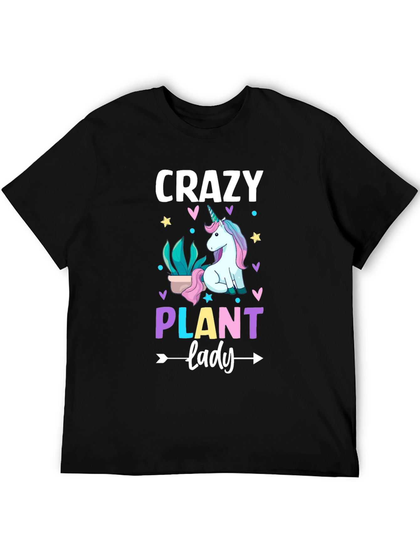 Crazy Plant Lady Unicorn Graphic Tee