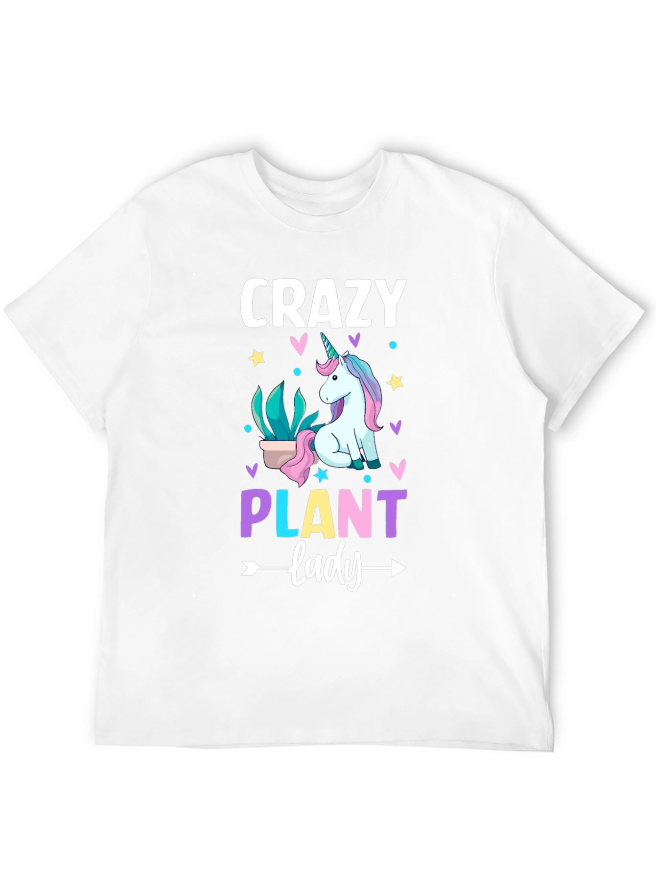 Crazy Plant Lady Unicorn Graphic Tee