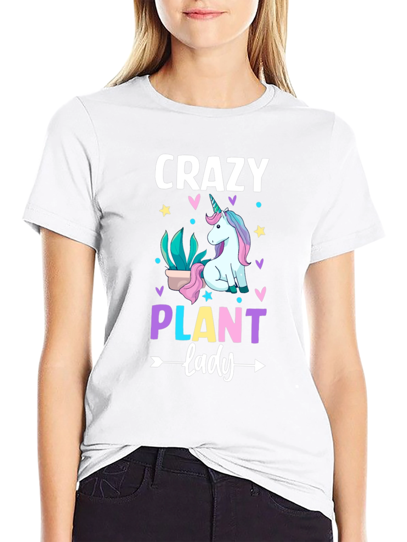 Crazy Plant Lady Unicorn Graphic Tee