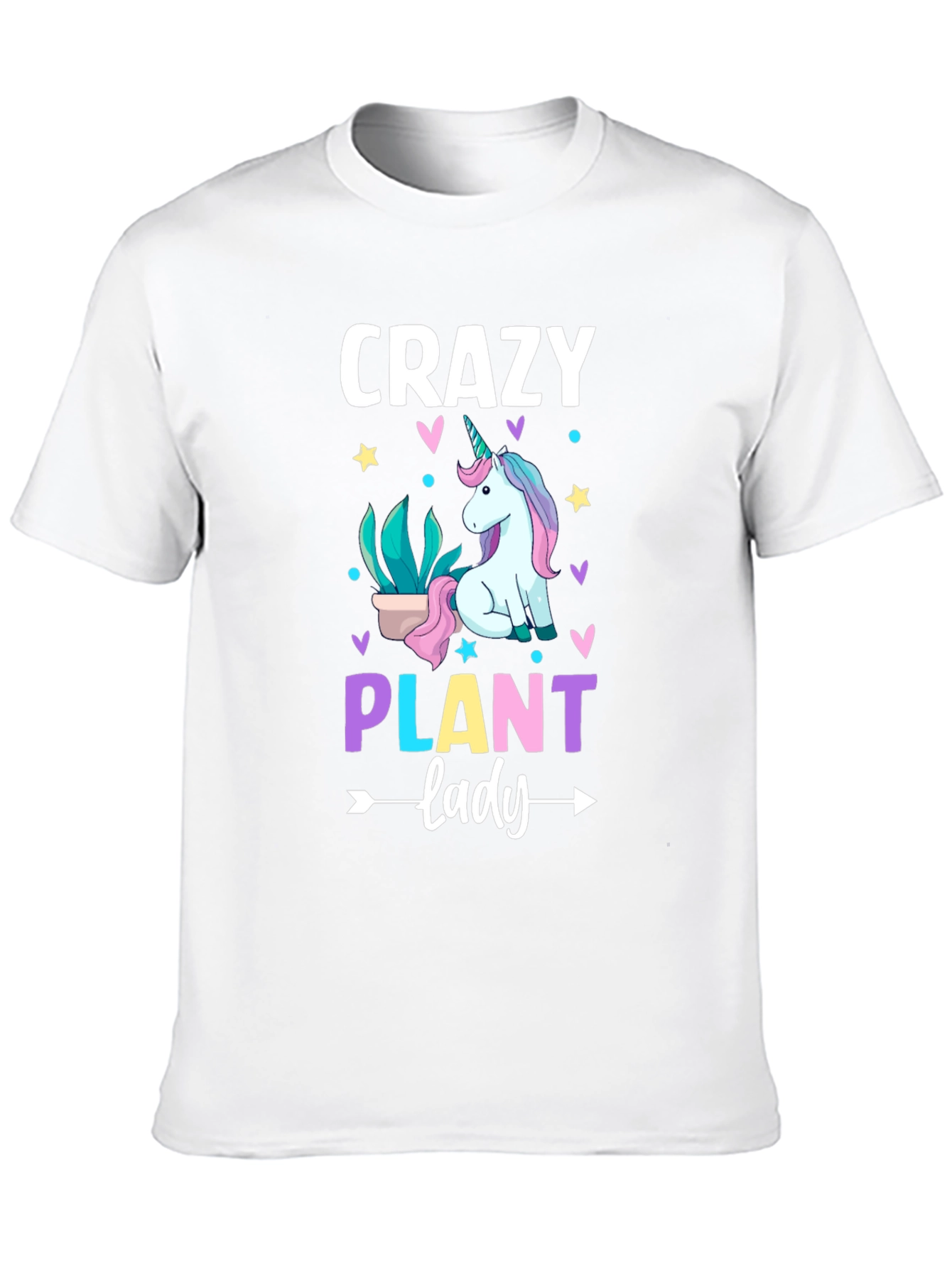 Crazy Plant Lady Unicorn Graphic Tee