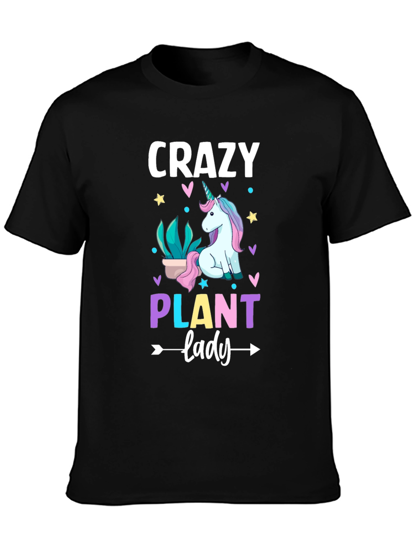 Crazy Plant Lady Unicorn Graphic Tee