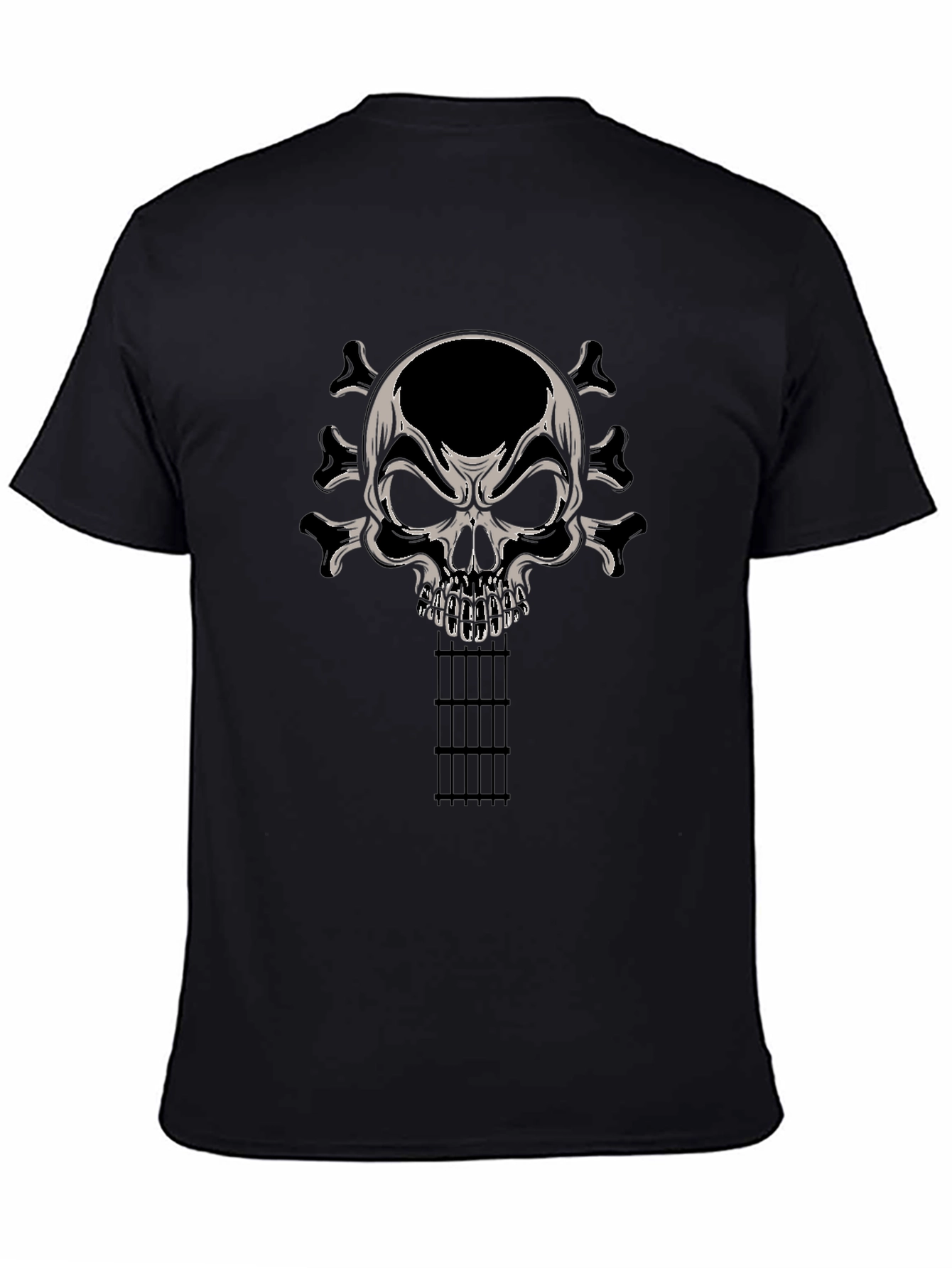 Skull Guitar T-Shirt - Rocker Tee