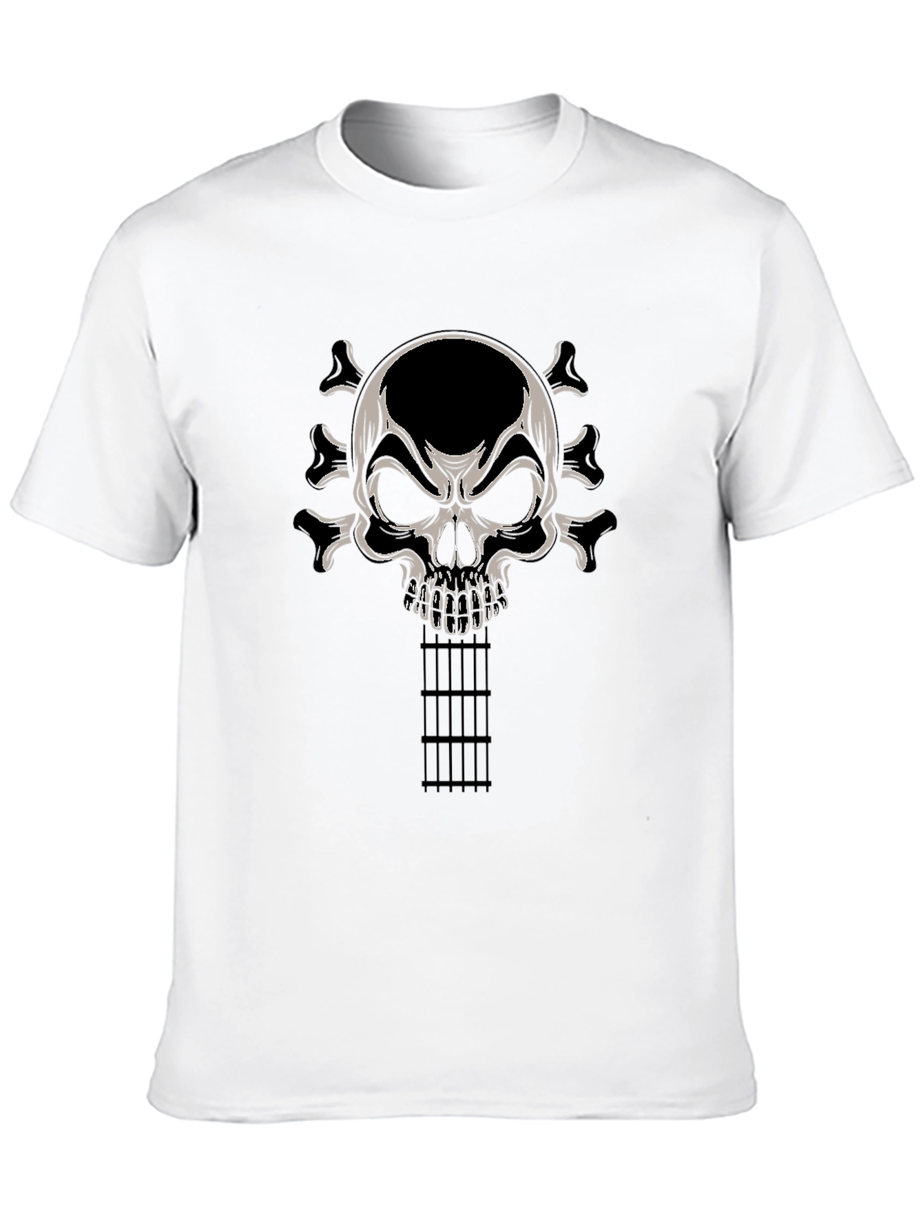 Skull Guitar T-Shirt - Rocker Tee