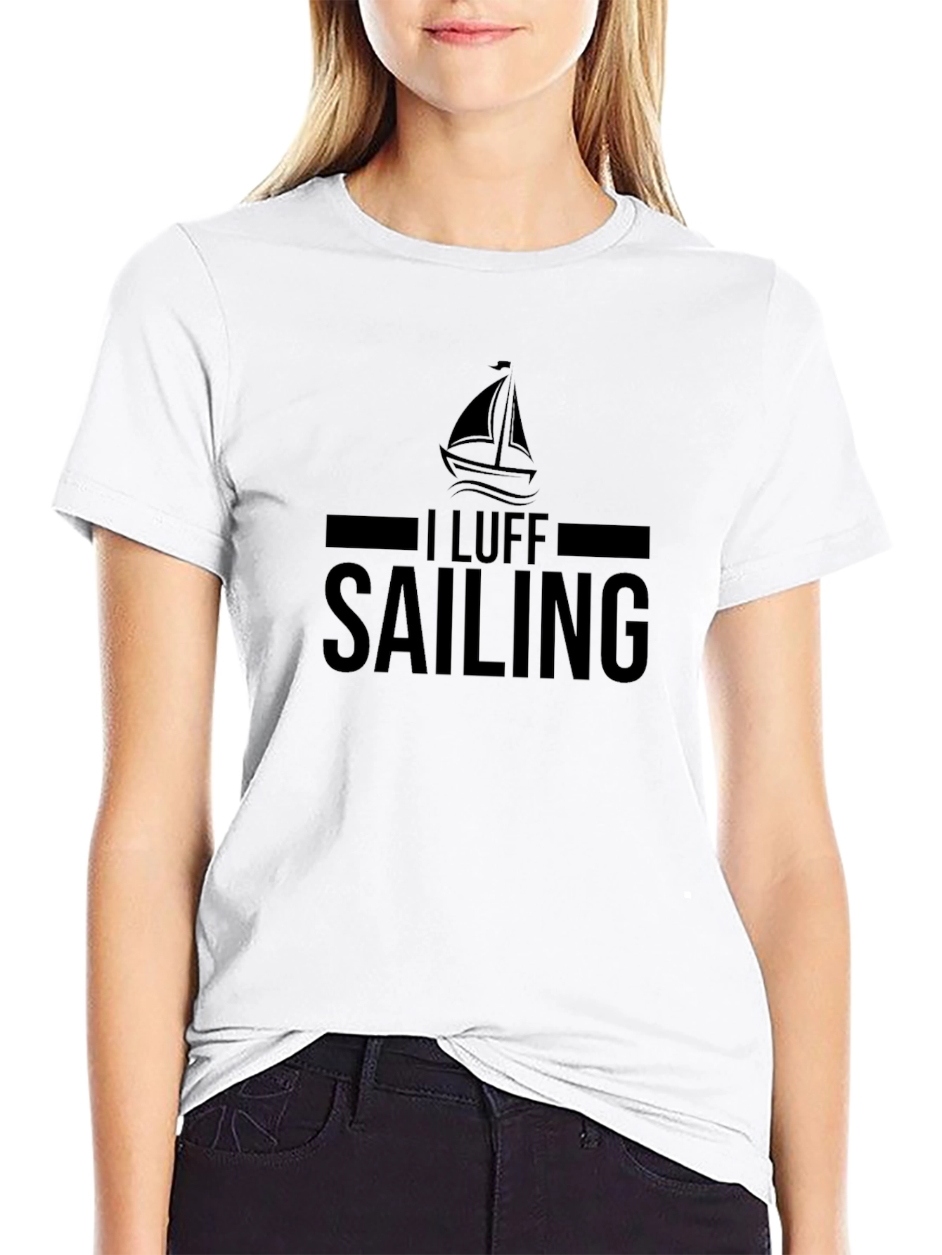 I Luff Sailing T-Shirt - Black