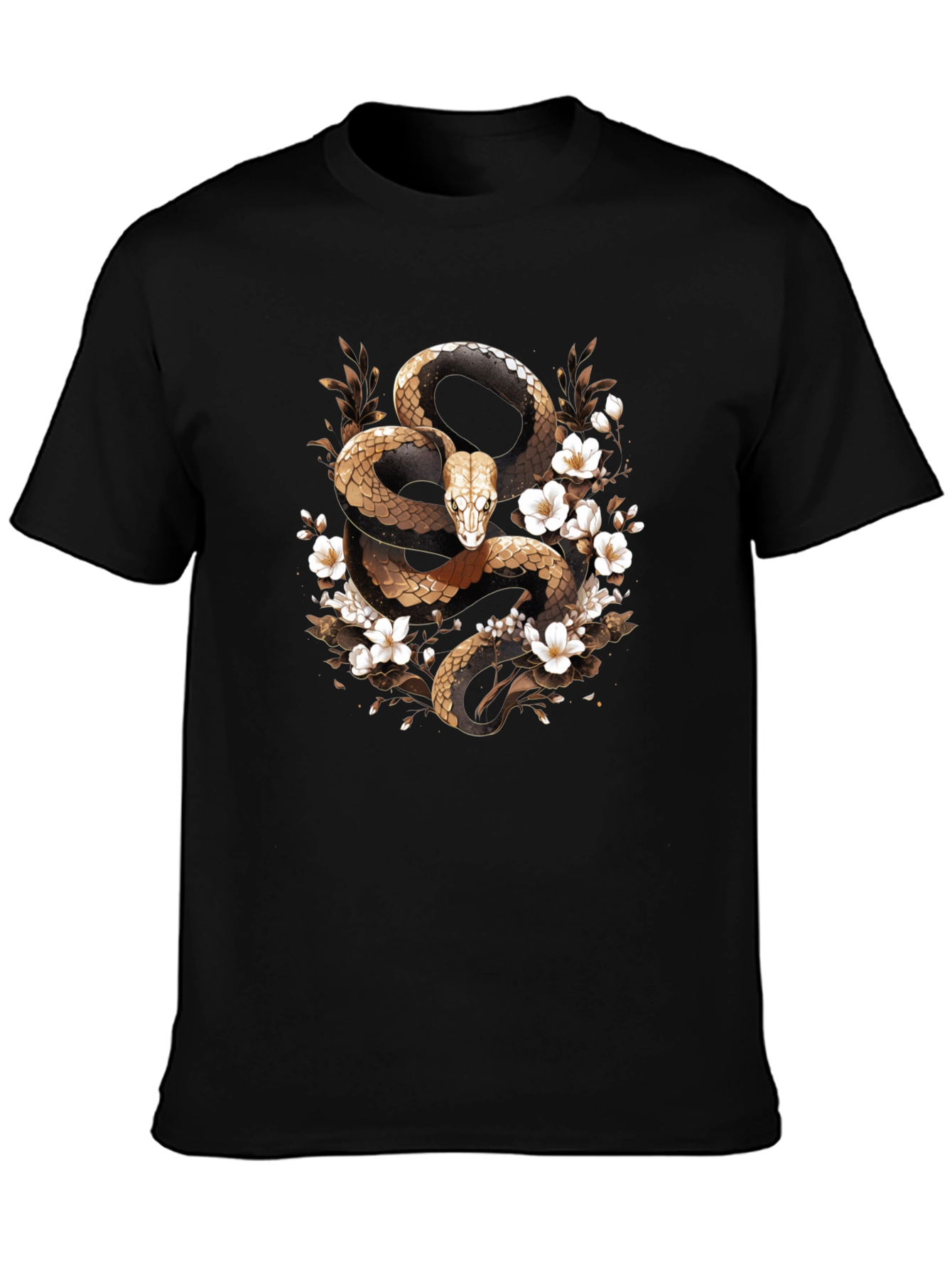 Snake & Flowers Graphic Tee