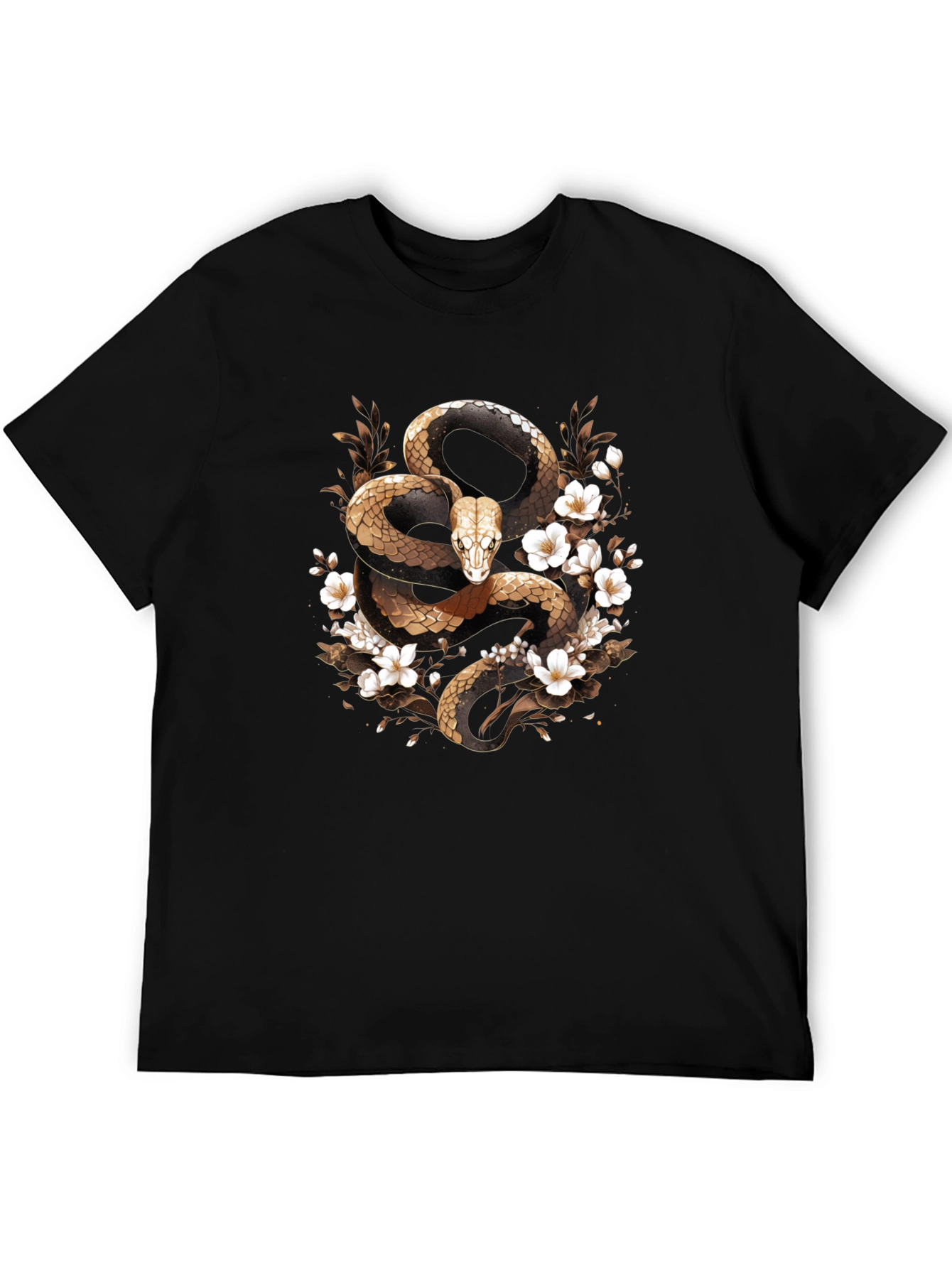 Snake & Flowers Graphic Tee