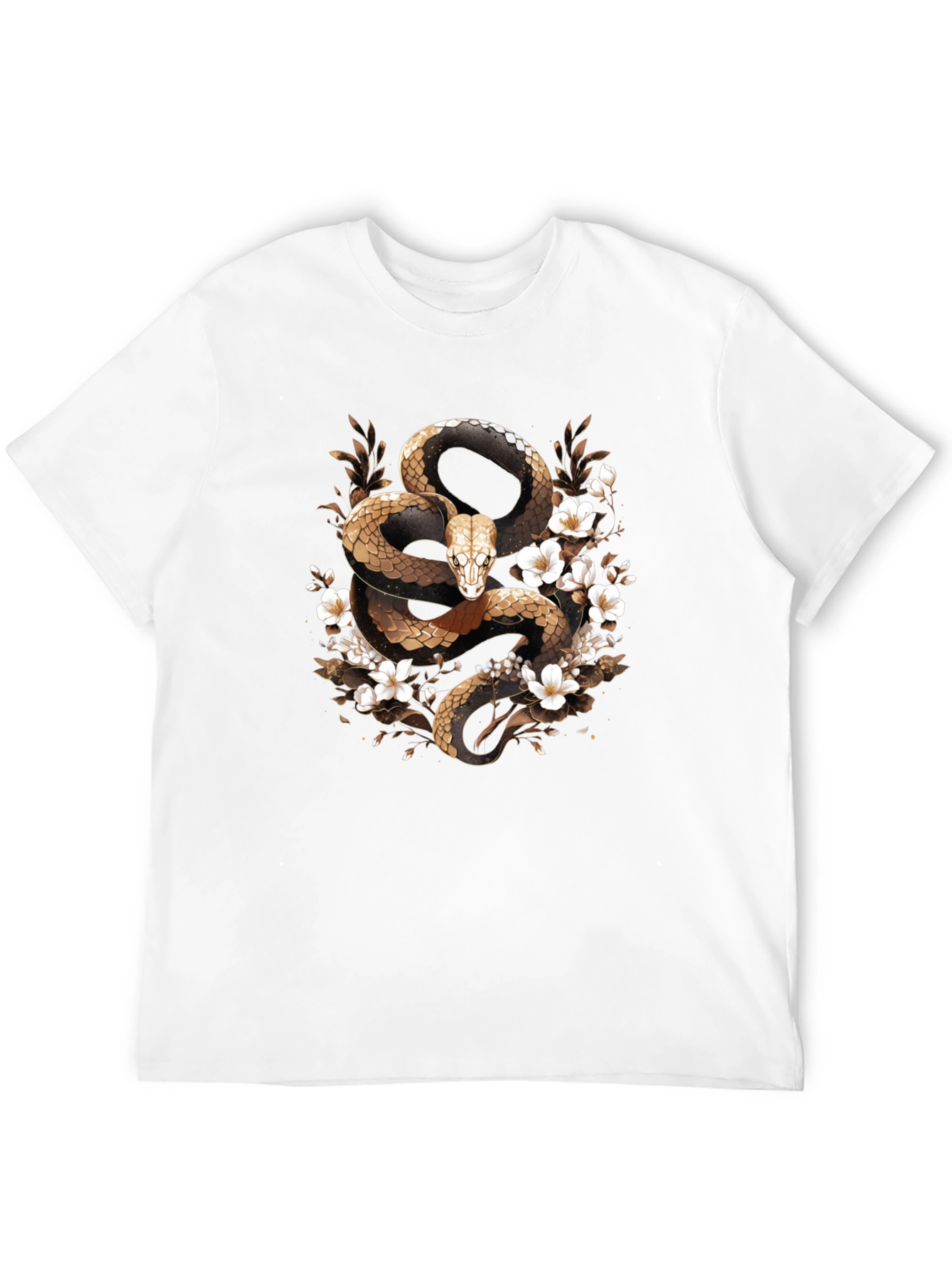Snake & Flowers Graphic Tee