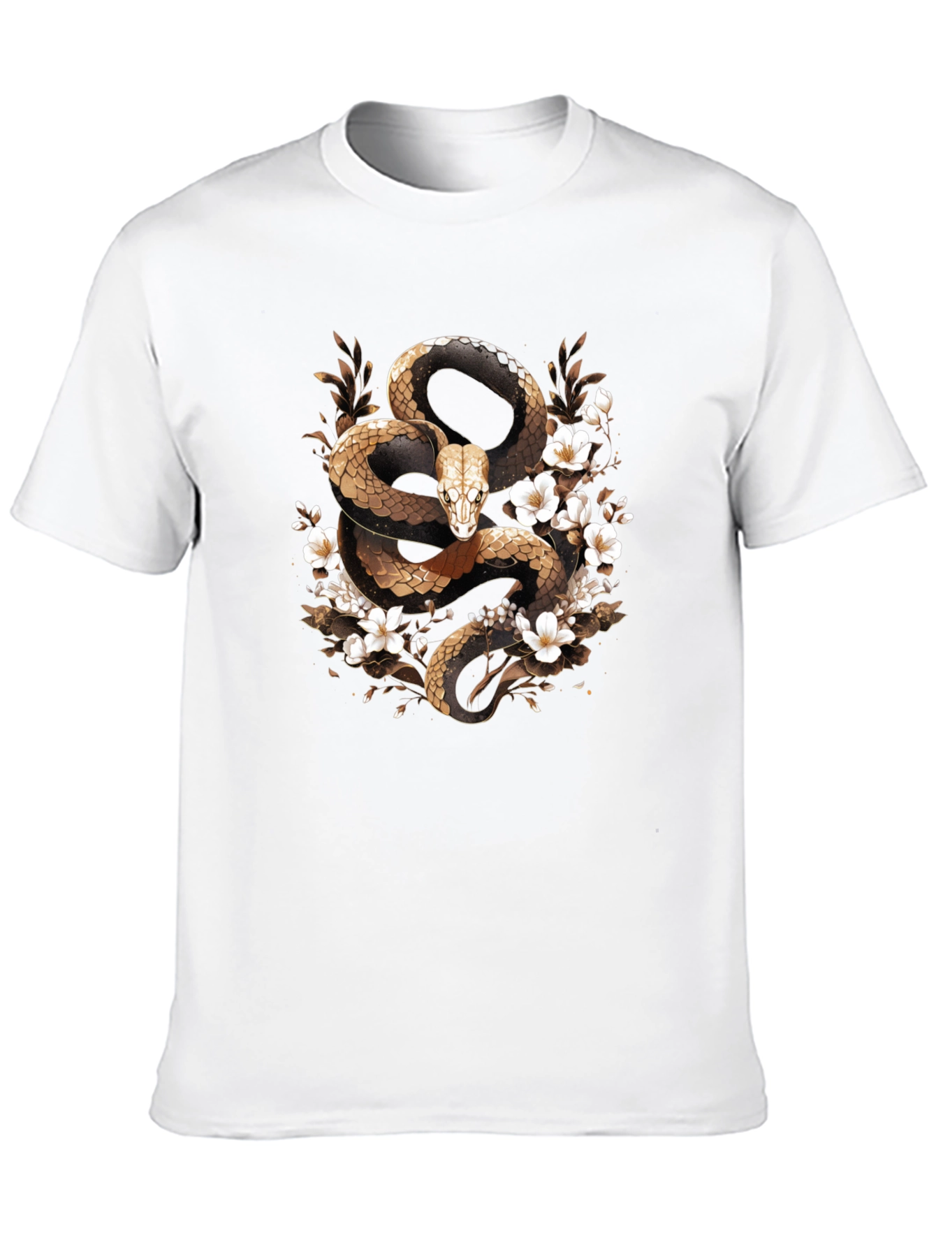 Snake & Flowers Graphic Tee