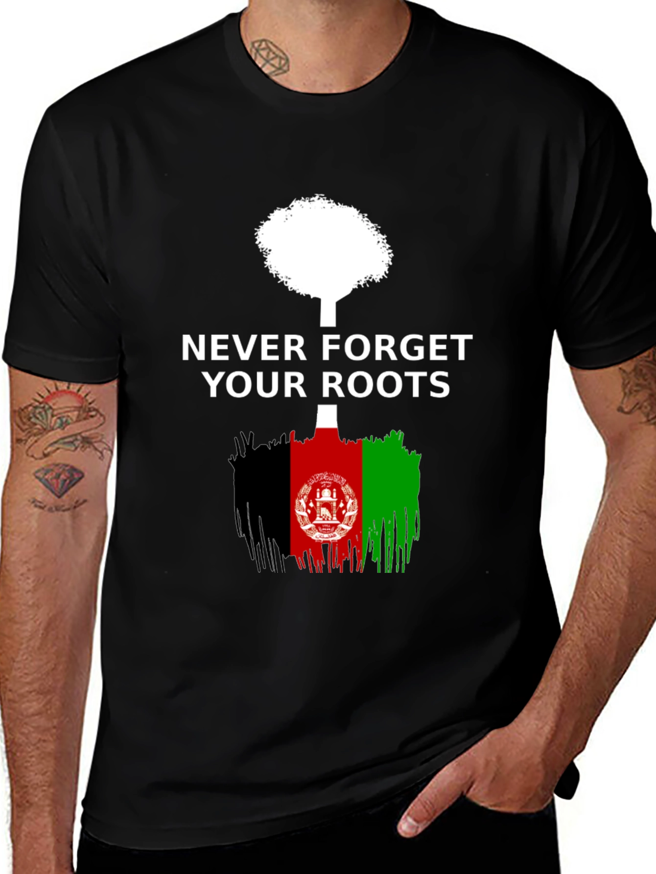 Never Forget Your Roots Afghanistan T-Shirt