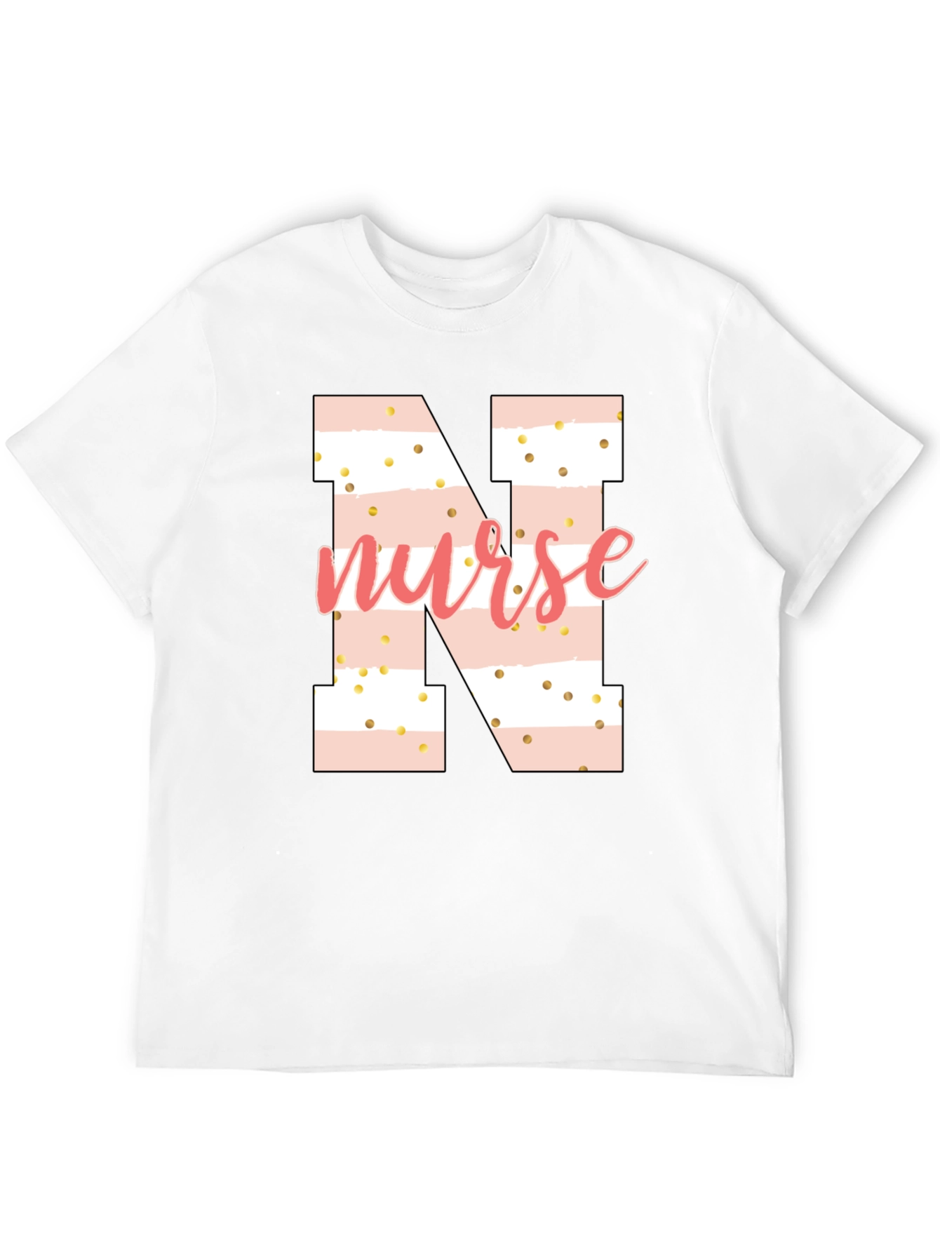 Nurse Initial T-Shirt - N Letter Design