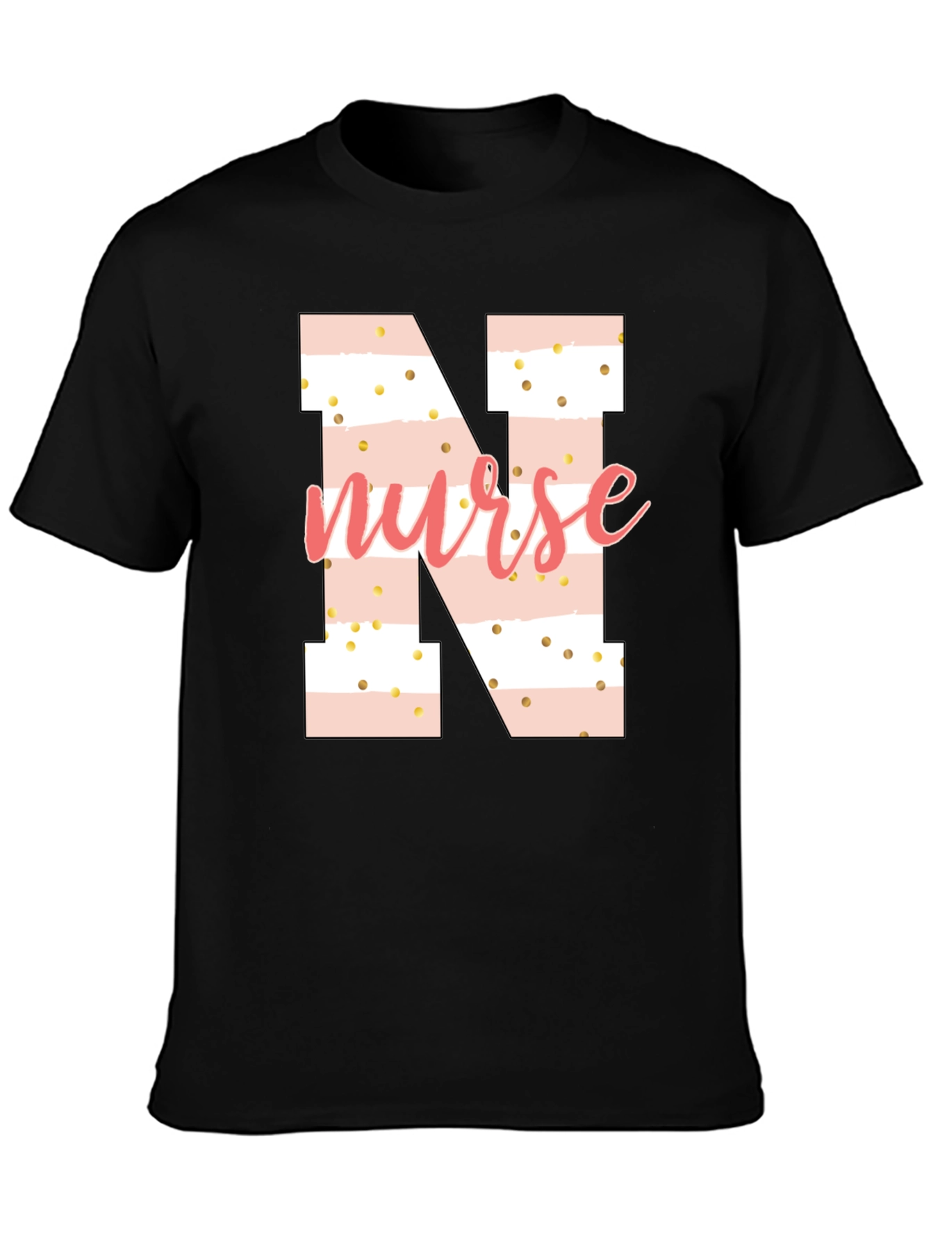 Nurse Initial T-Shirt - N Letter Design
