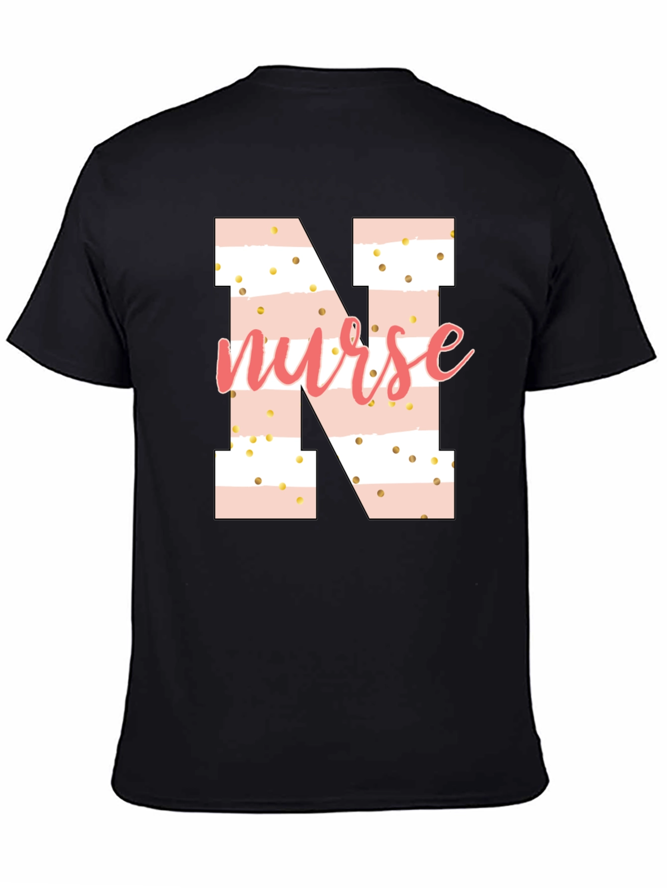Nurse Initial T-Shirt - N Letter Design