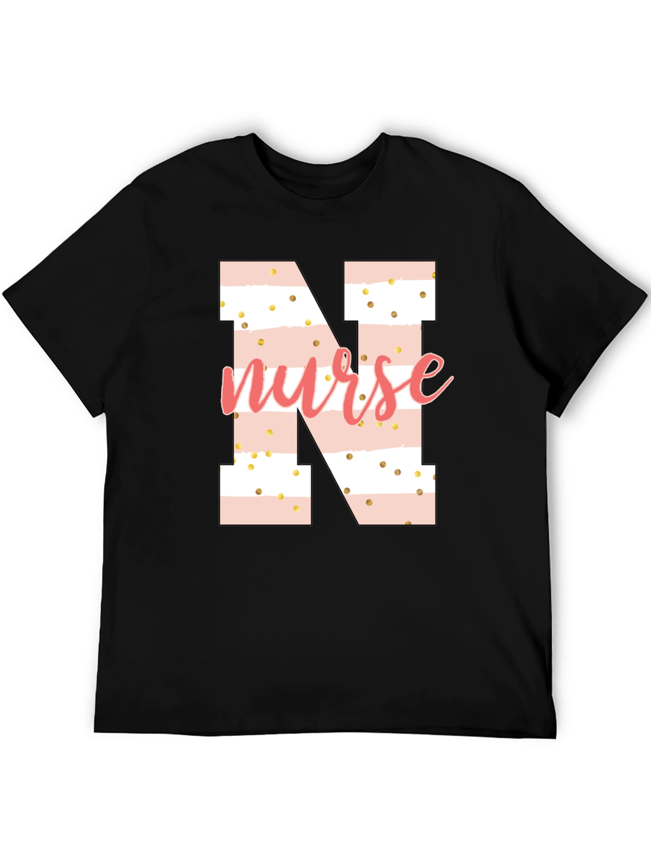 Nurse Initial T-Shirt - N Letter Design