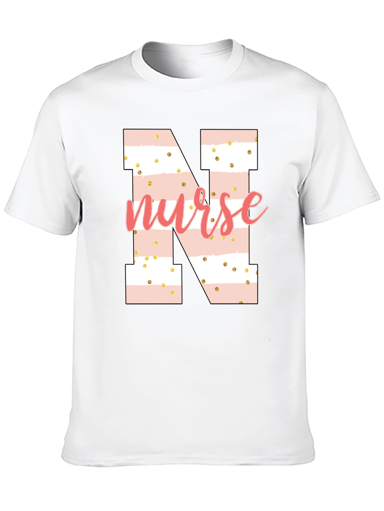 Nurse Initial T-Shirt - N Letter Design