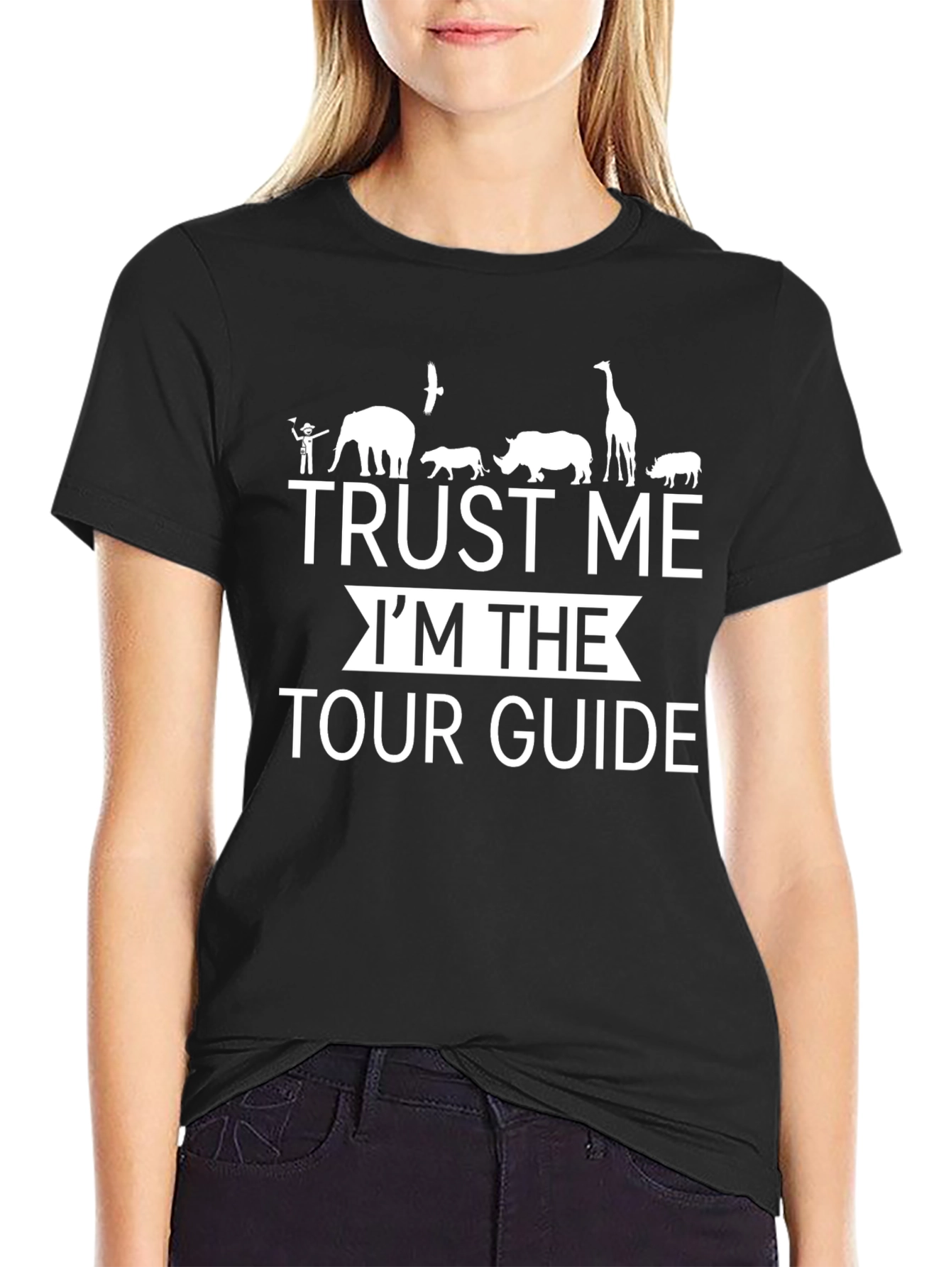Trust Me Im The Tour Guide Mens Black T-Shirt