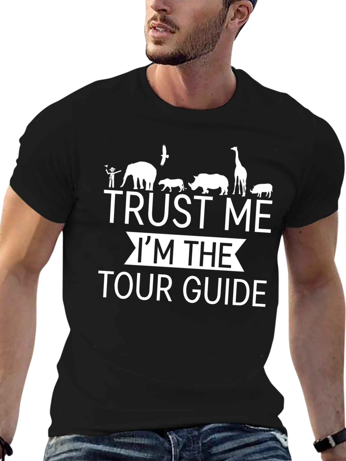 Trust Me Im The Tour Guide Mens Black T-Shirt