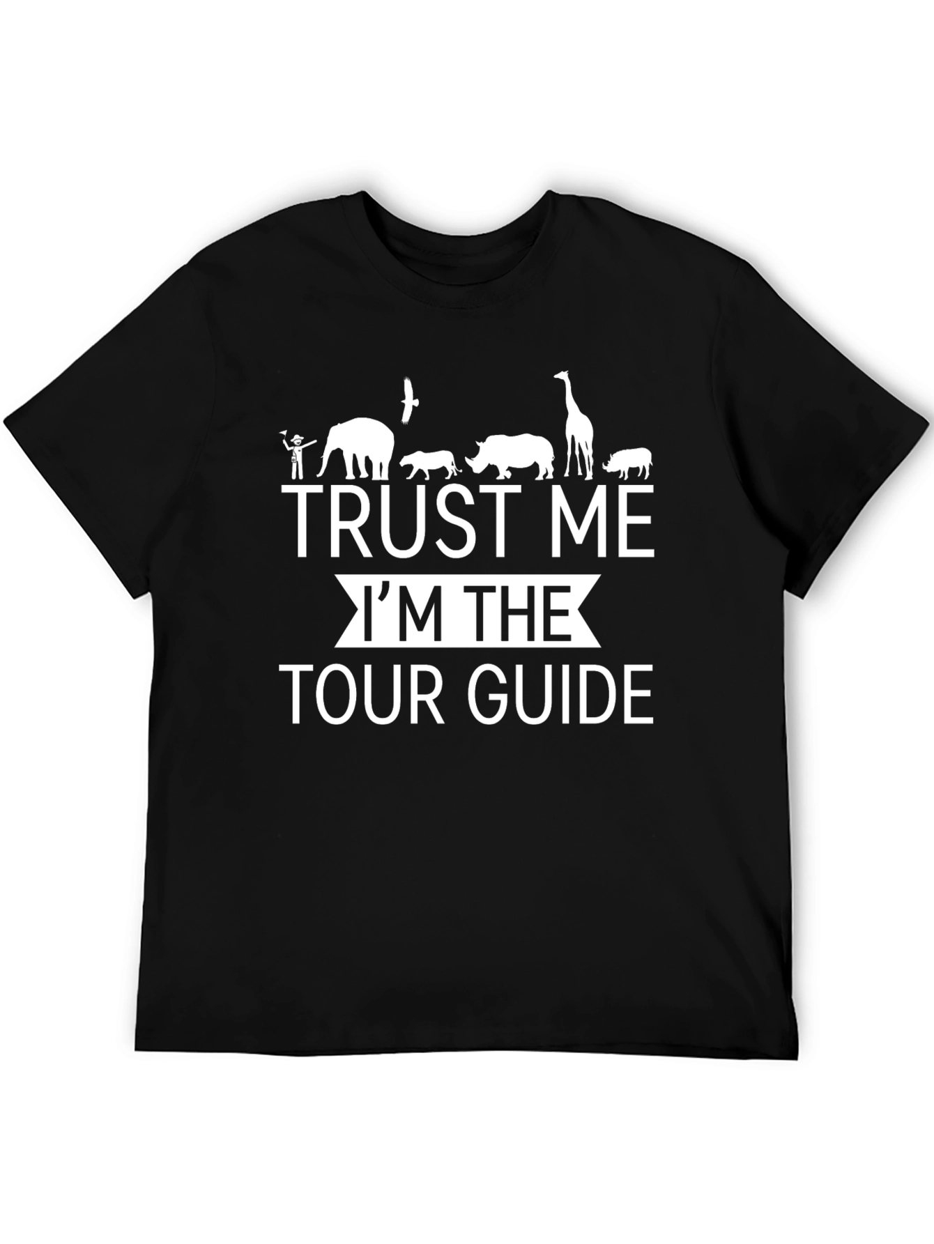Trust Me Im The Tour Guide Mens Black T-Shirt