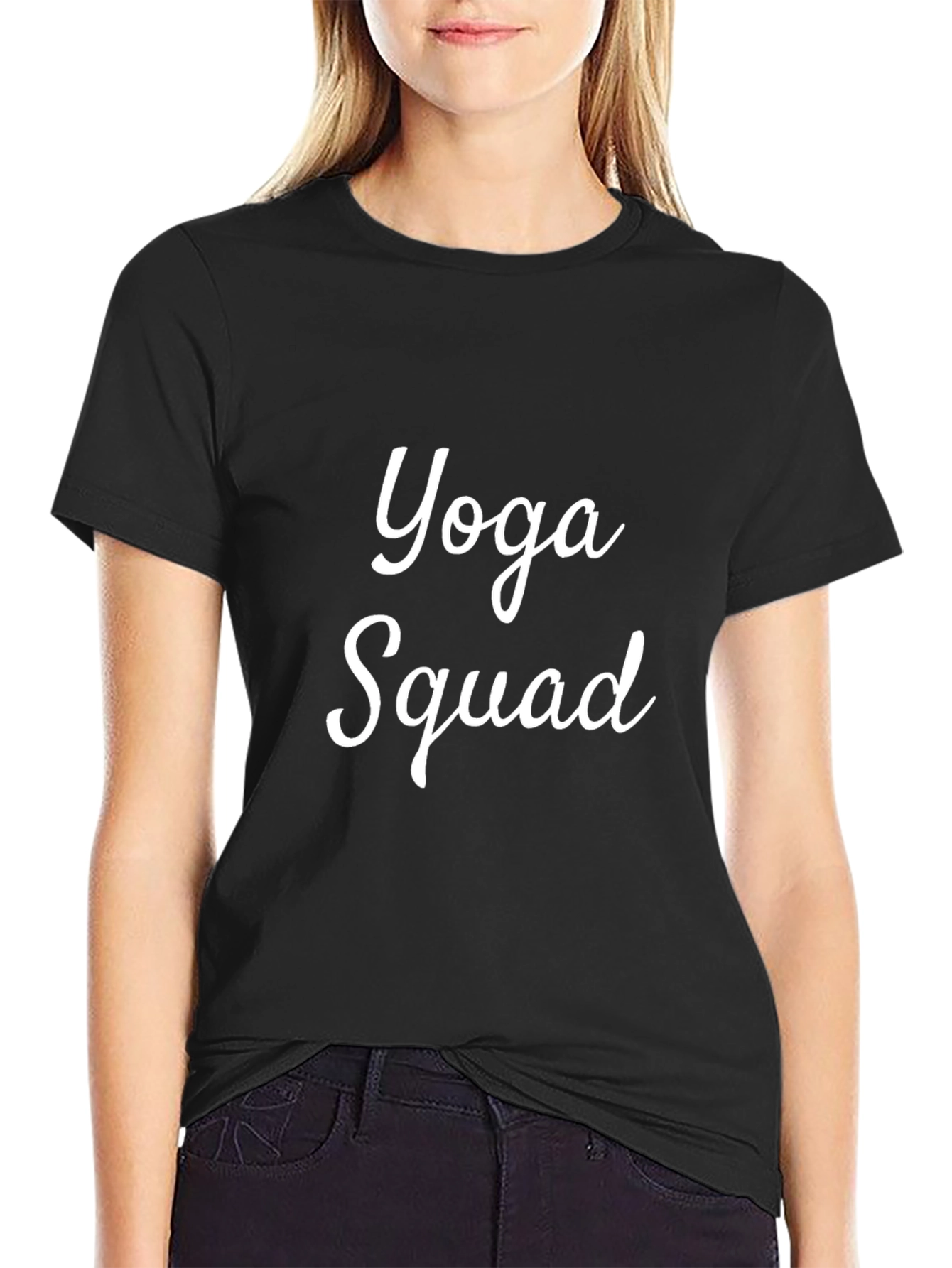 Yoga Squad Graphic Tee - Black