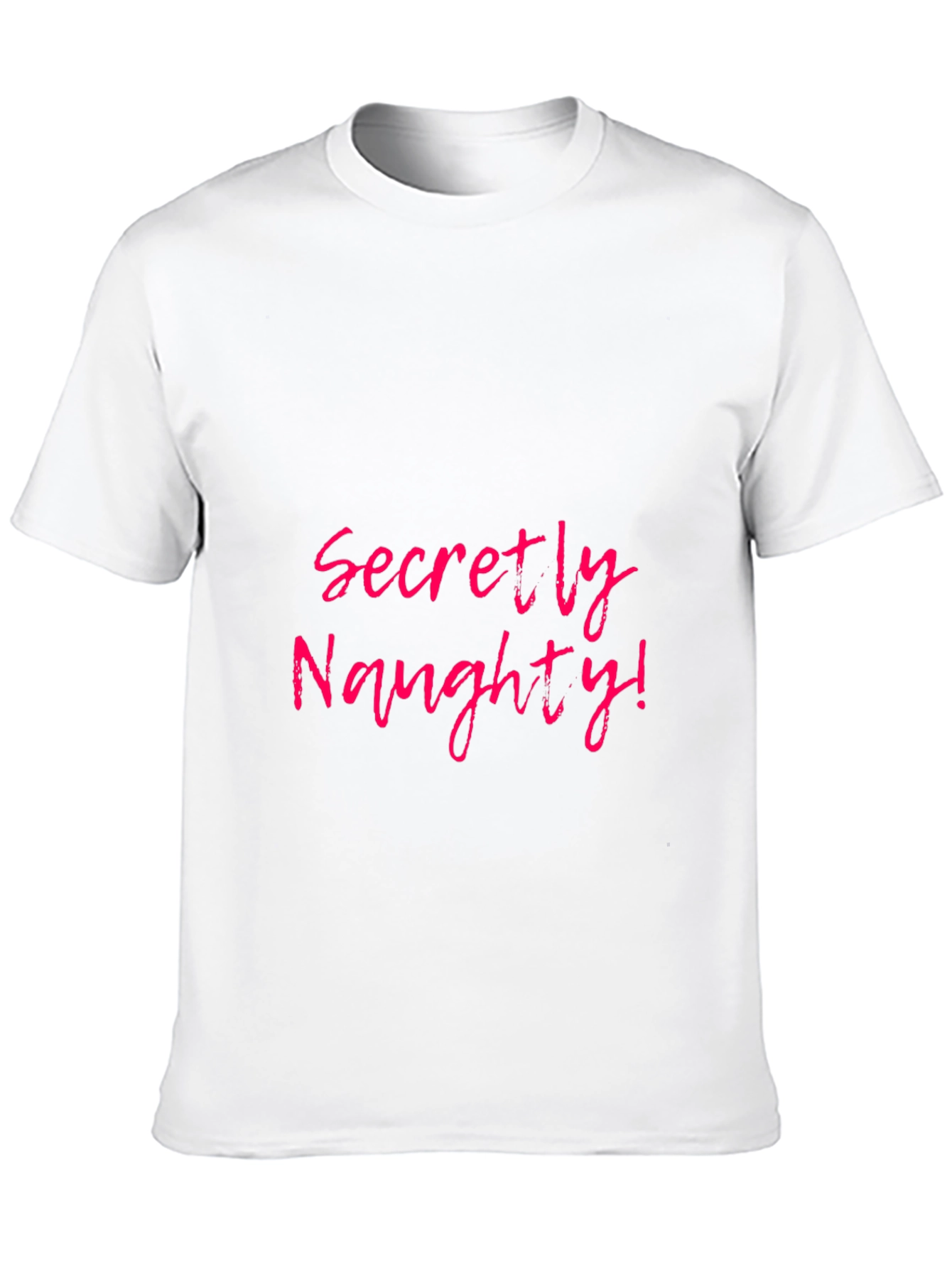 Secretly Naughty Black T-Shirt Novelty Fun Tee